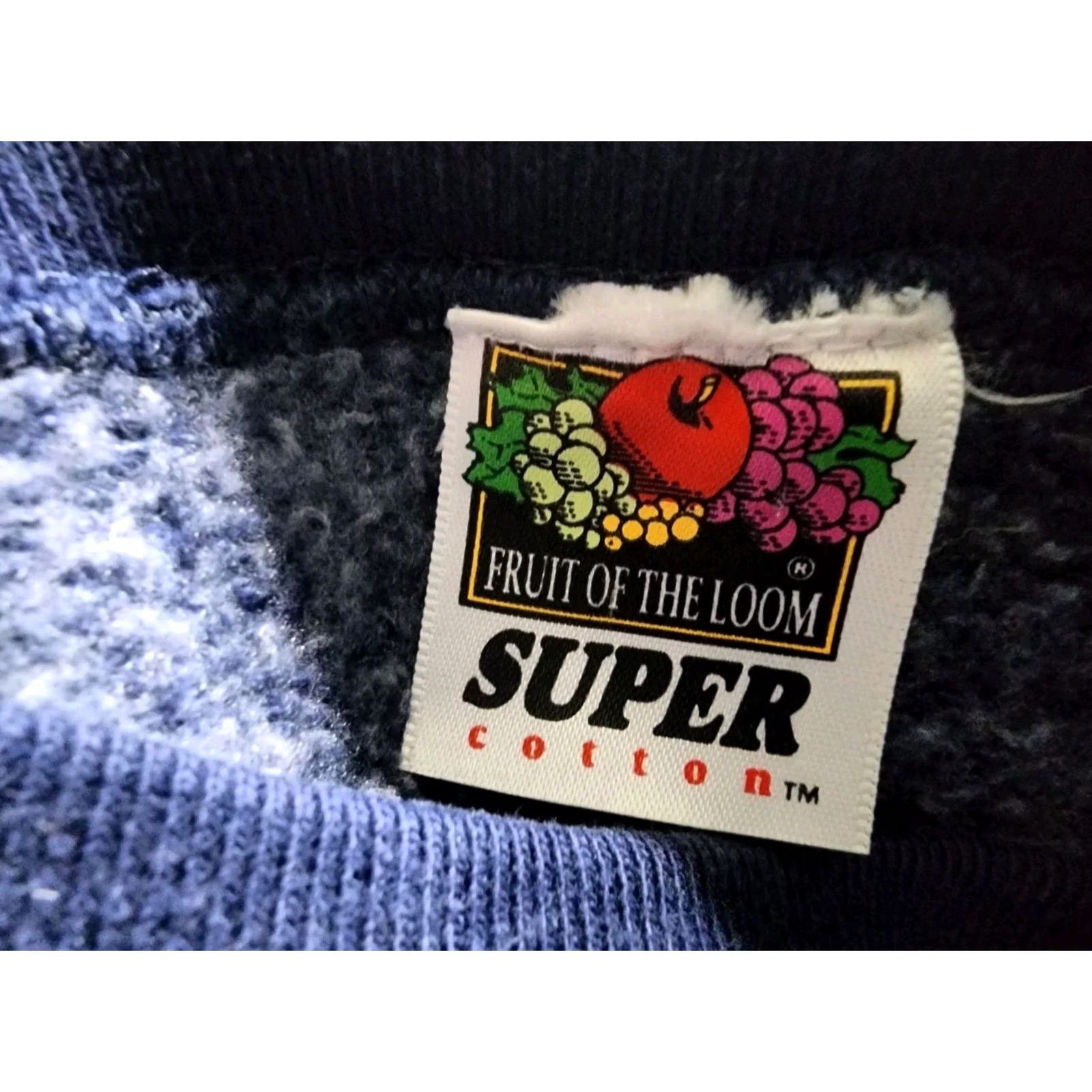Fruit Of The Loom Vintage Washington DC Embroidered Monuments Crewneck Sweatshirt Mens XL Blue 90s USA Flag Graphic Print Pullover Cotton Sweatshirt Size US XL / EU 56 / 4 - 5 Thumbnail