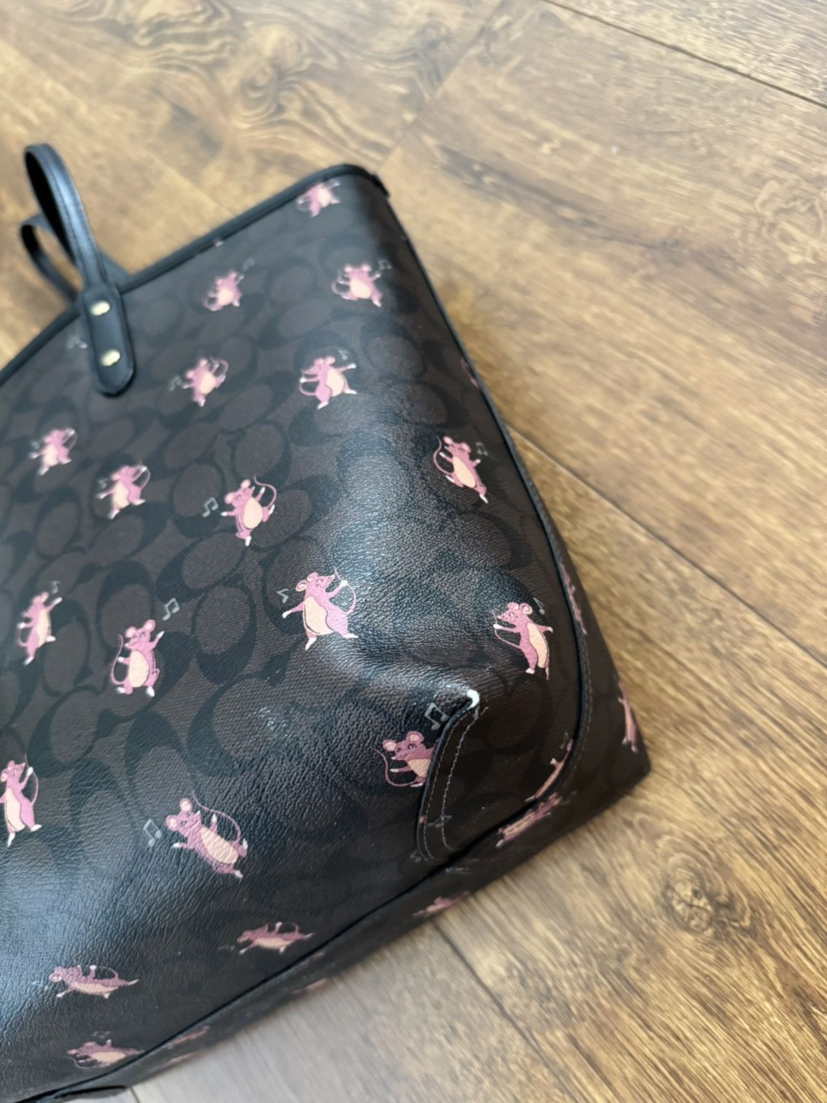 Coach Coach Tote 2 in 1 cat print leather hand bag Size ONE SIZE - 4 Thumbnail