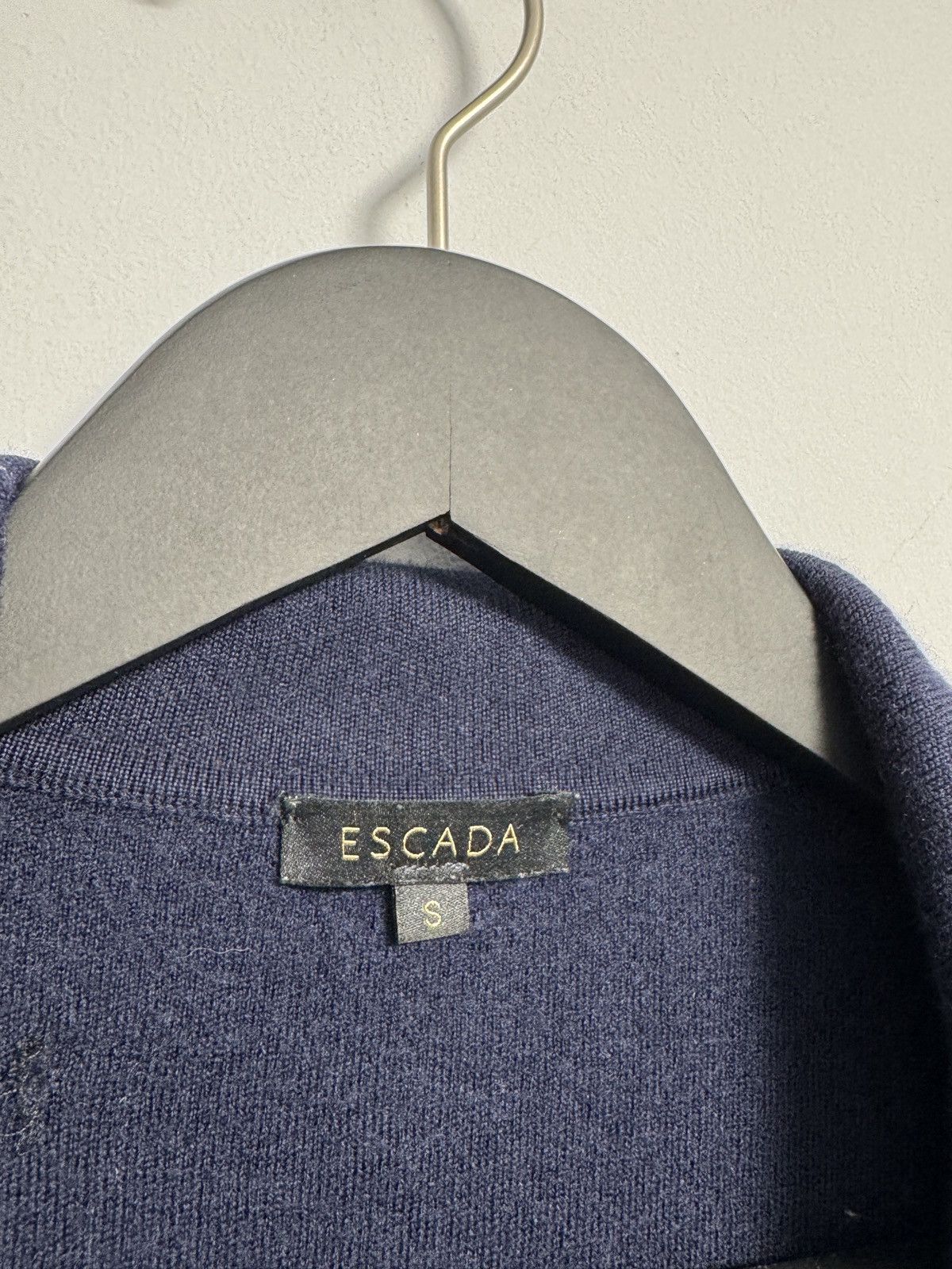 Escada ESCADA Stile Navy & White Tipped Cardigan Size Small NWT Size S / US 4 / IT 40 - 10 Thumbnail