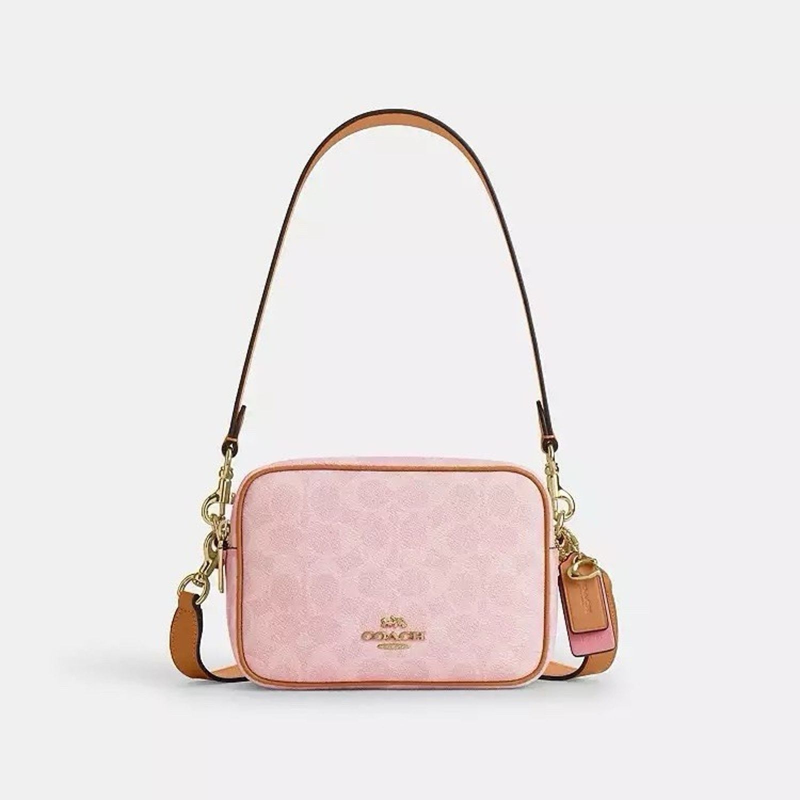 Coach NWT Coach CEK74 Mini Carey Crossbody Bag Charms Powder Pink Size ONE SIZE - 10 Thumbnail