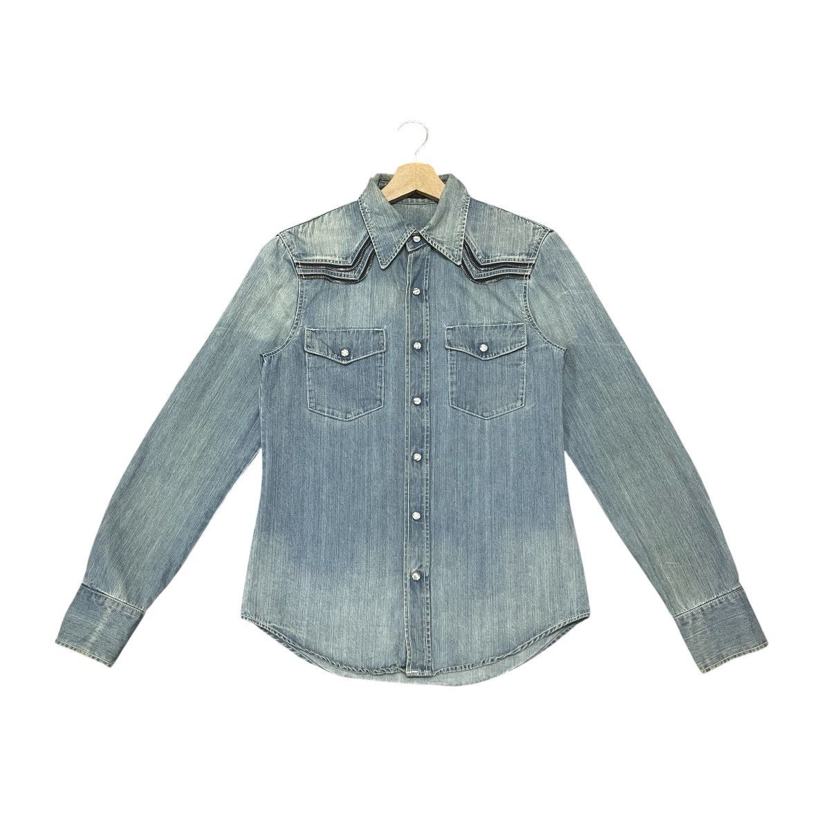 Lithium Vtg Lithium Homme Embroidered Slim Fit Denim Western Jacket Size US S / EU 44-46 / 1 - 1 Thumbnail