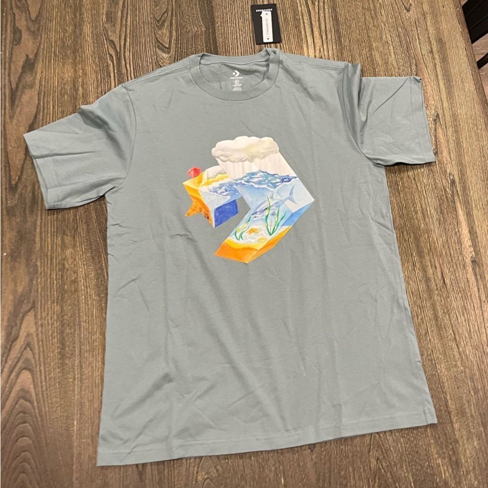 Converse NWT Converse Star Graphic T-Shirt Short Sleeve Crewneck M Size US M / EU 48-50 / 2 - 1 Thumbnail