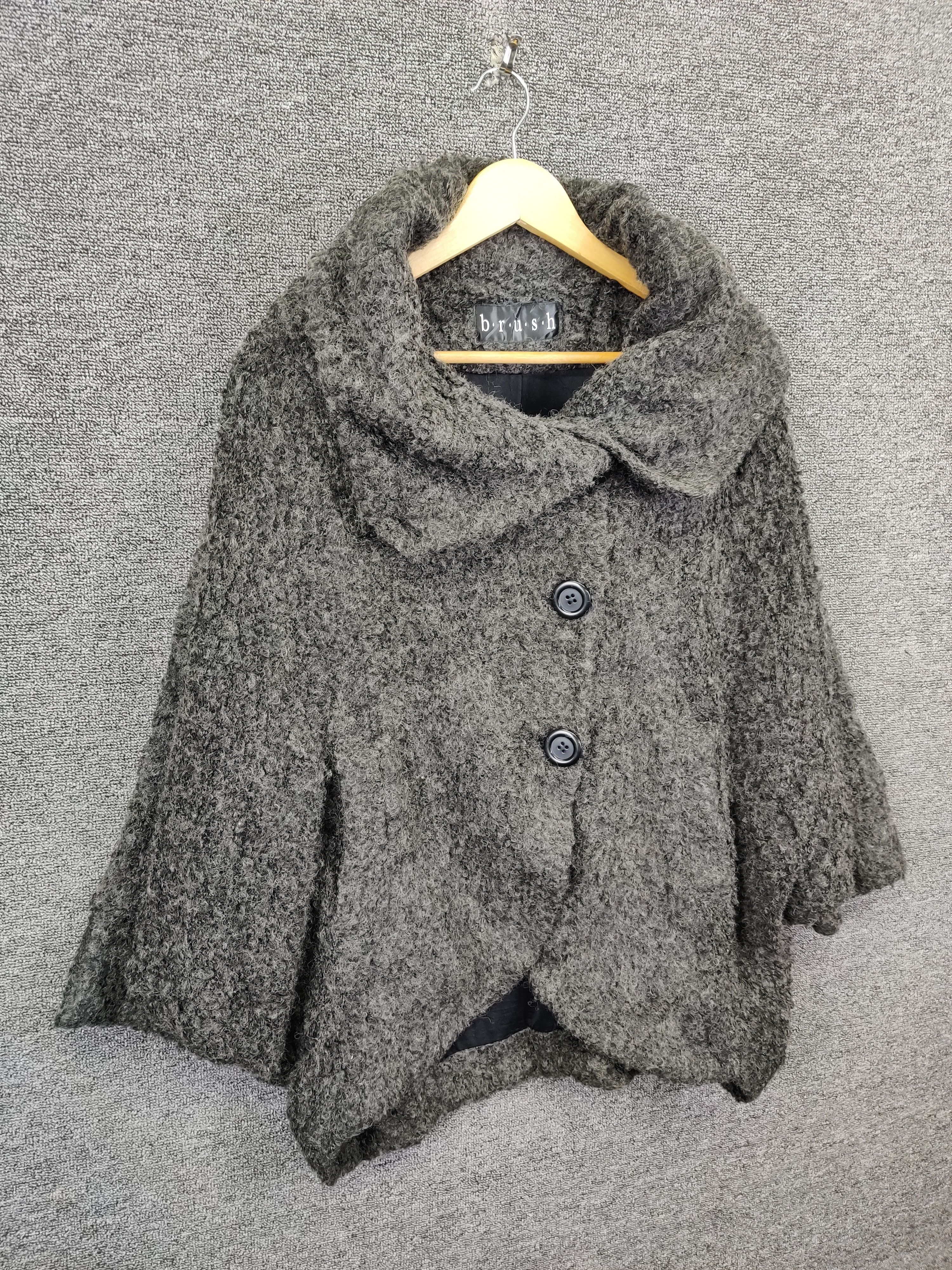 Cloak B.R.U.S.H Wool Mohair Poncho Cloak & Cape Button Up Size US XL / EU 56 / 4 - 5 Thumbnail