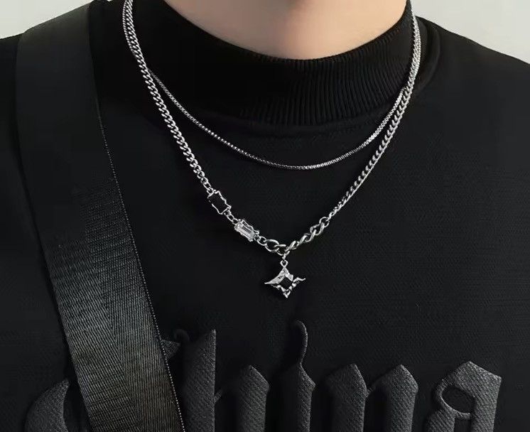 Jewelry Stylish Star Silver Necklace Size ONE SIZE - 2 Thumbnail