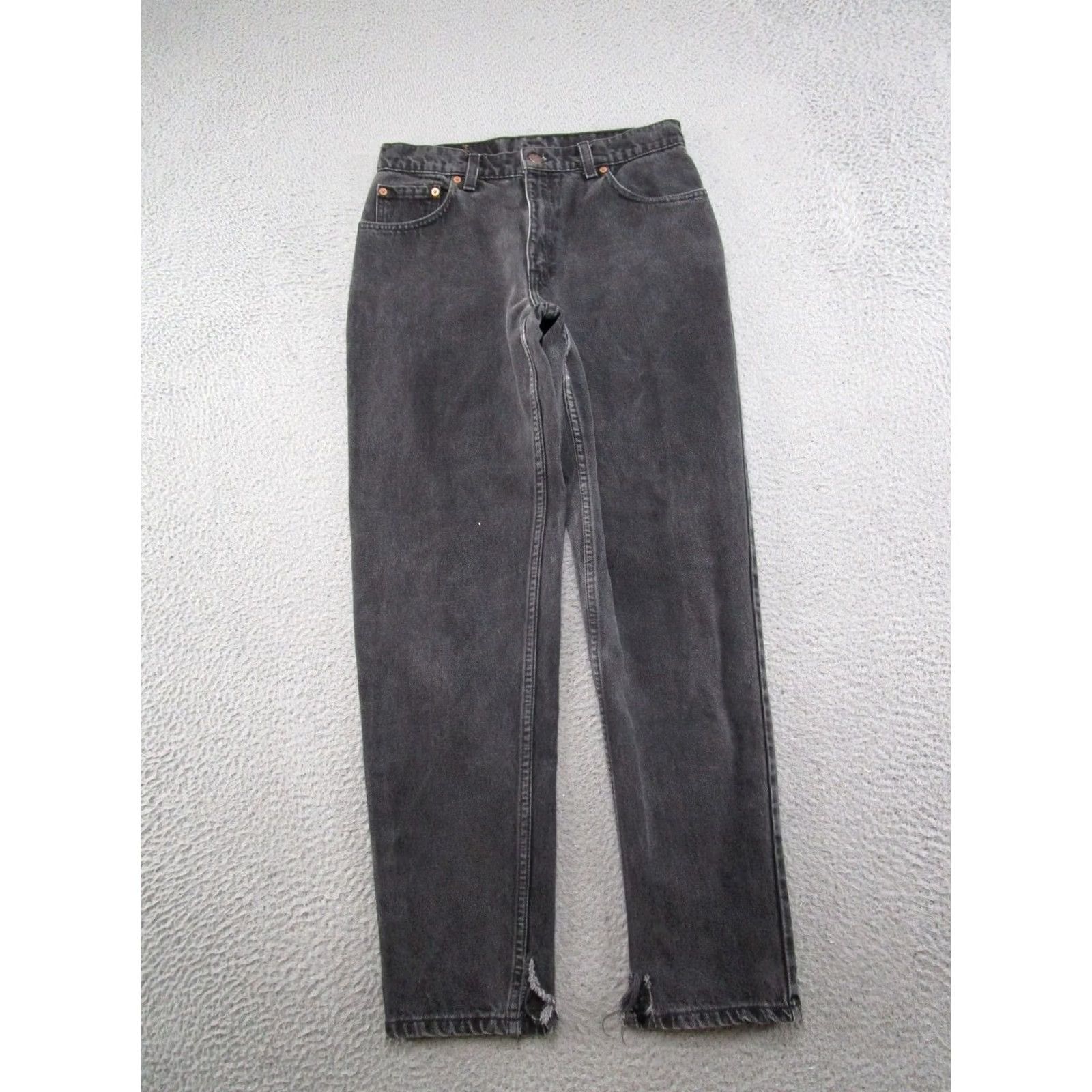 Levi's VINTAGE Levi's 550 Jeans Women’s Size 11 Black Relaxed Fit Tapered Leg USA READ Size 32" / US 10 / IT 46 - 6 Thumbnail