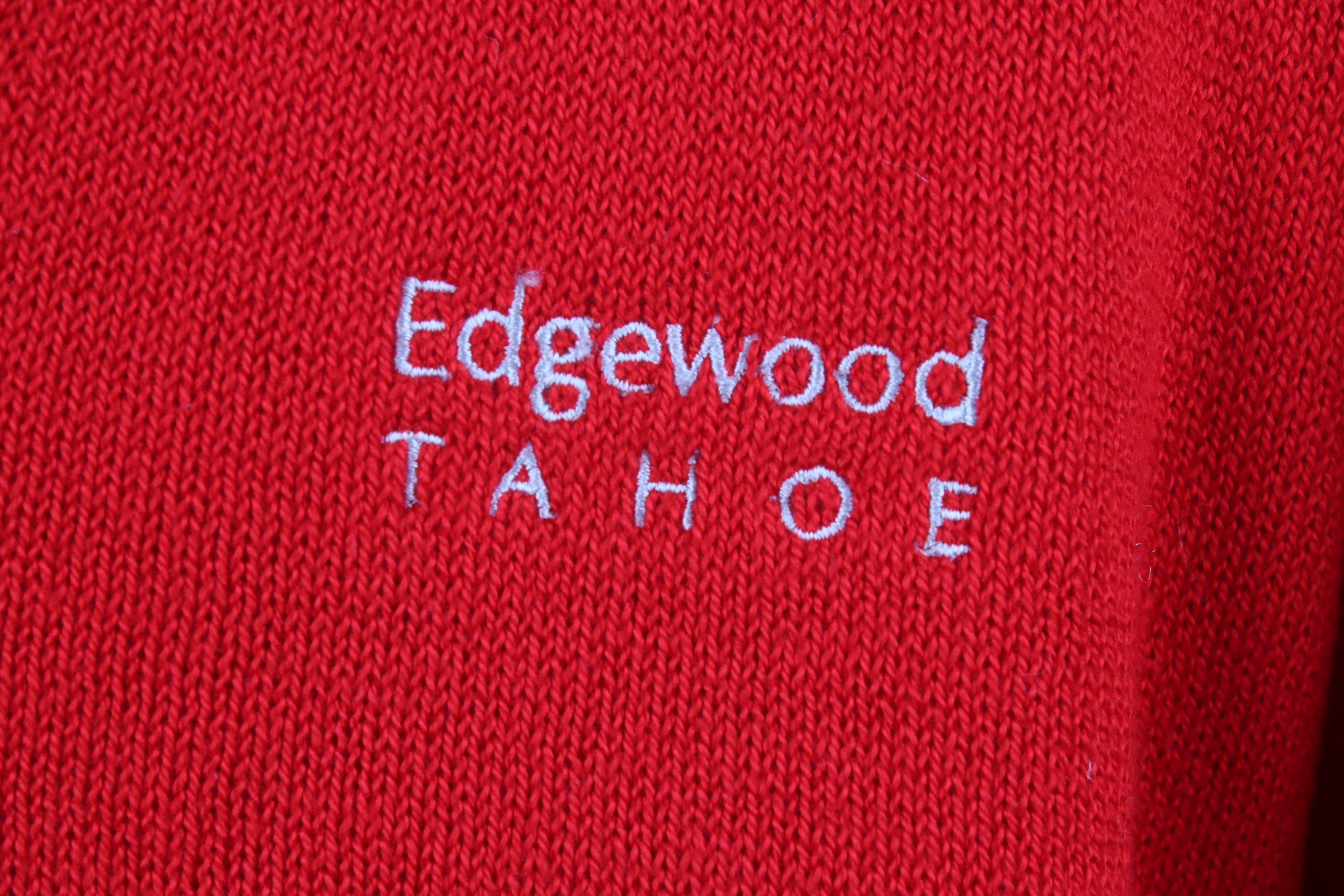 Vintage Vintage 70s Tahoe Golf Resort Knit V-Neck Sweater Red USA Size US M / EU 48-50 / 2 - 4 Thumbnail