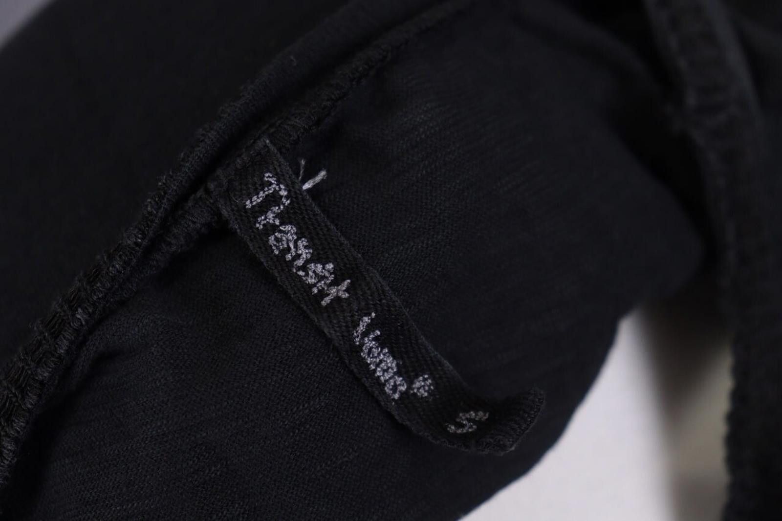 Transit Transit Uomo Black Embroidered Summer Linen T-Shirt Size S Size US S / EU 44-46 / 1 - 12 Thumbnail