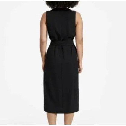 Everlane Everlane 12 Black Japanese GoWeave Sleeveless Wrap Dress V N Size XL / US 12-14 / IT 48-50 - 6 Thumbnail