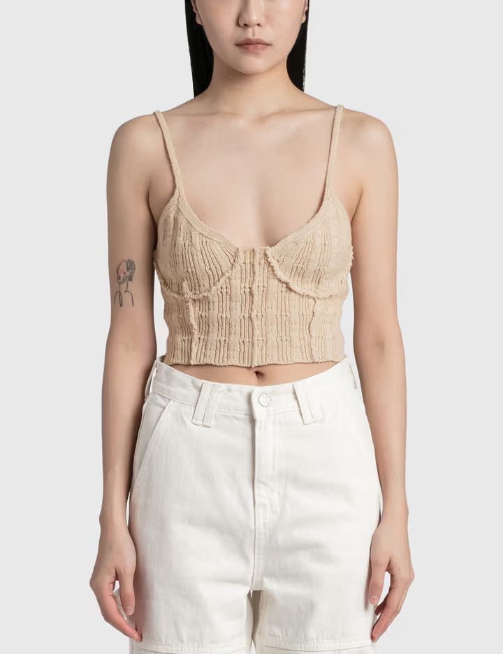 Acne Studios o1y0725 Crop Top in Beige Size M / US 6-8 / IT 42-44 - 1 Thumbnail