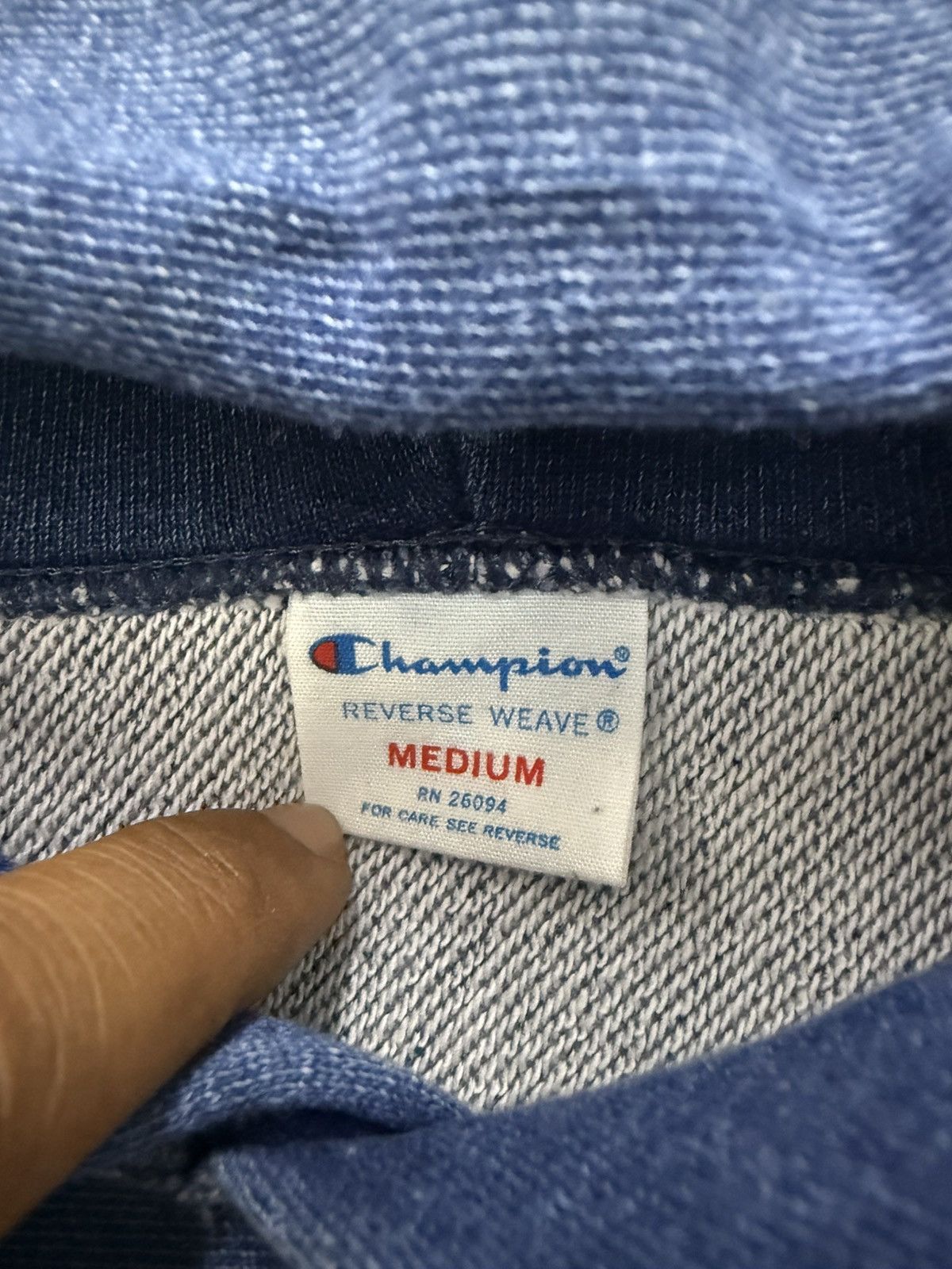 Champion × Hypebeast 🔥 Champion Reverse Weave Indigo Blue Sweat Hoodie - M Size M / US 6-8 / IT 42-44 - 6 Thumbnail