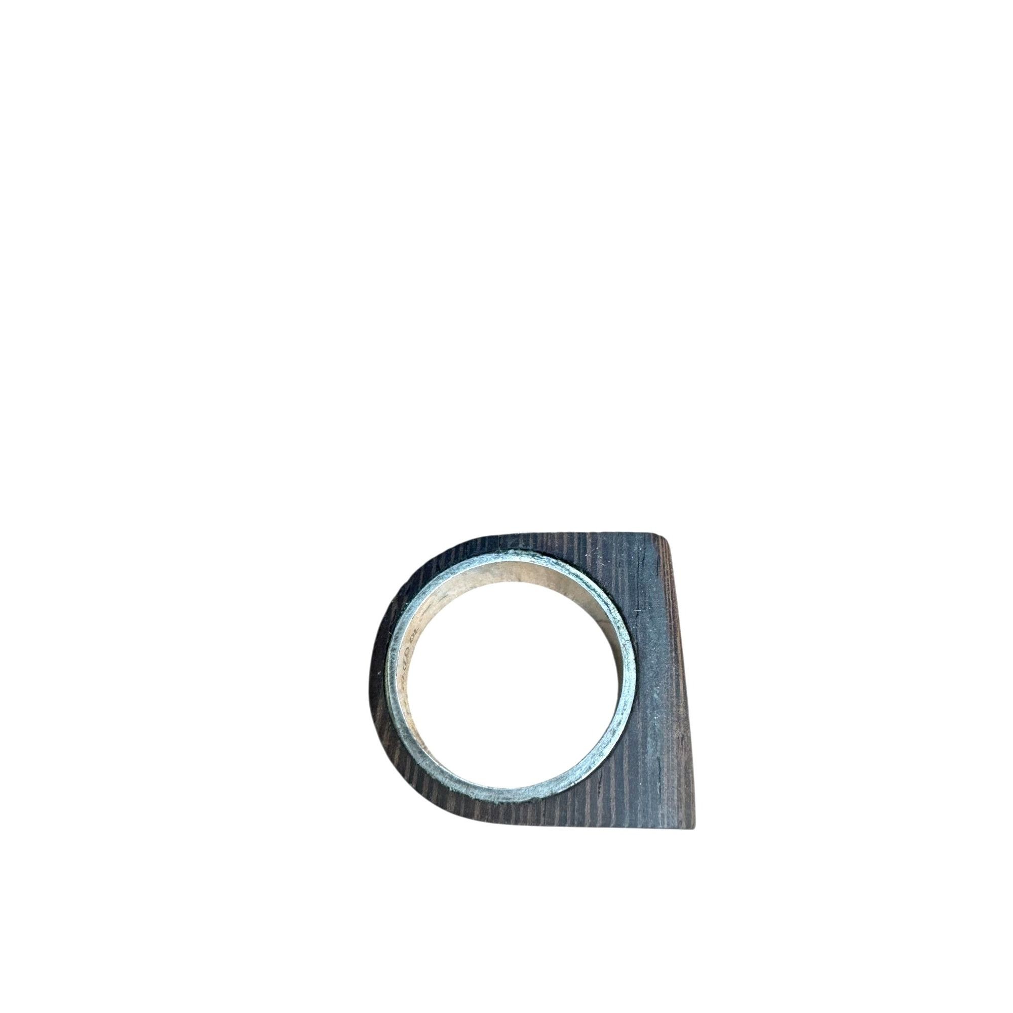 Maison Margiela Wood square ring Size ONE SIZE - 4 Thumbnail
