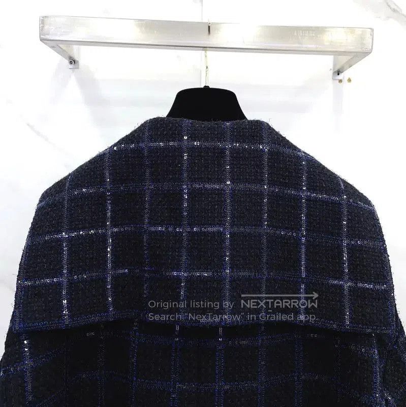Chanel Chanel Dark Blue Cotton Blend Women's Jacket . Size M / US 6-8 / IT 42-44 - 5 Thumbnail