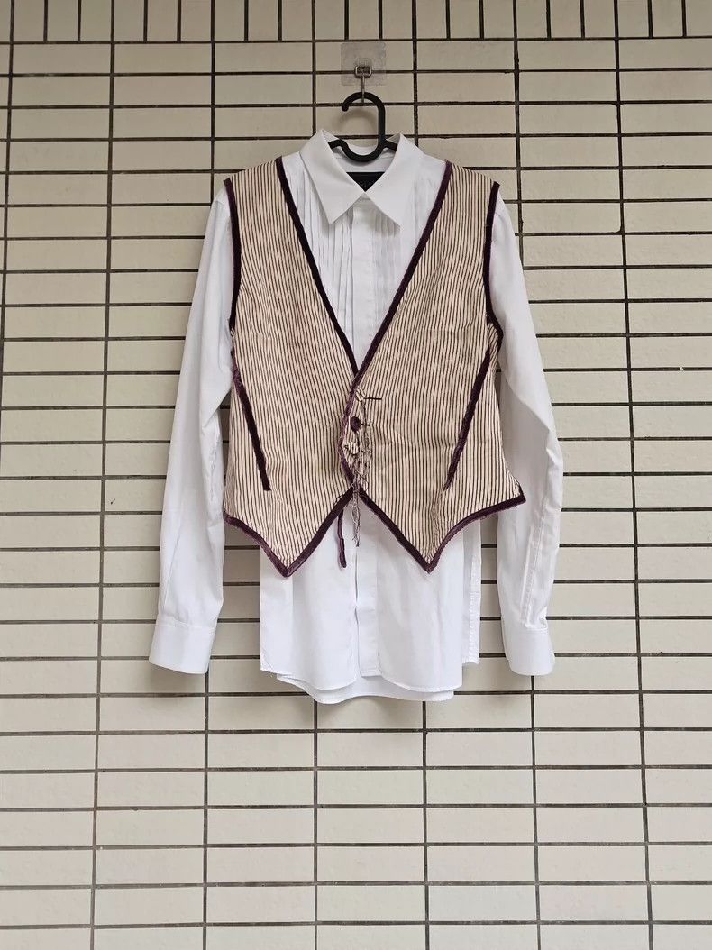 Number (N)ine Number (N)ine08aw organ pleated shirt 2503-Nextarrow Size US XL / EU 56 / 4 - 5 Thumbnail