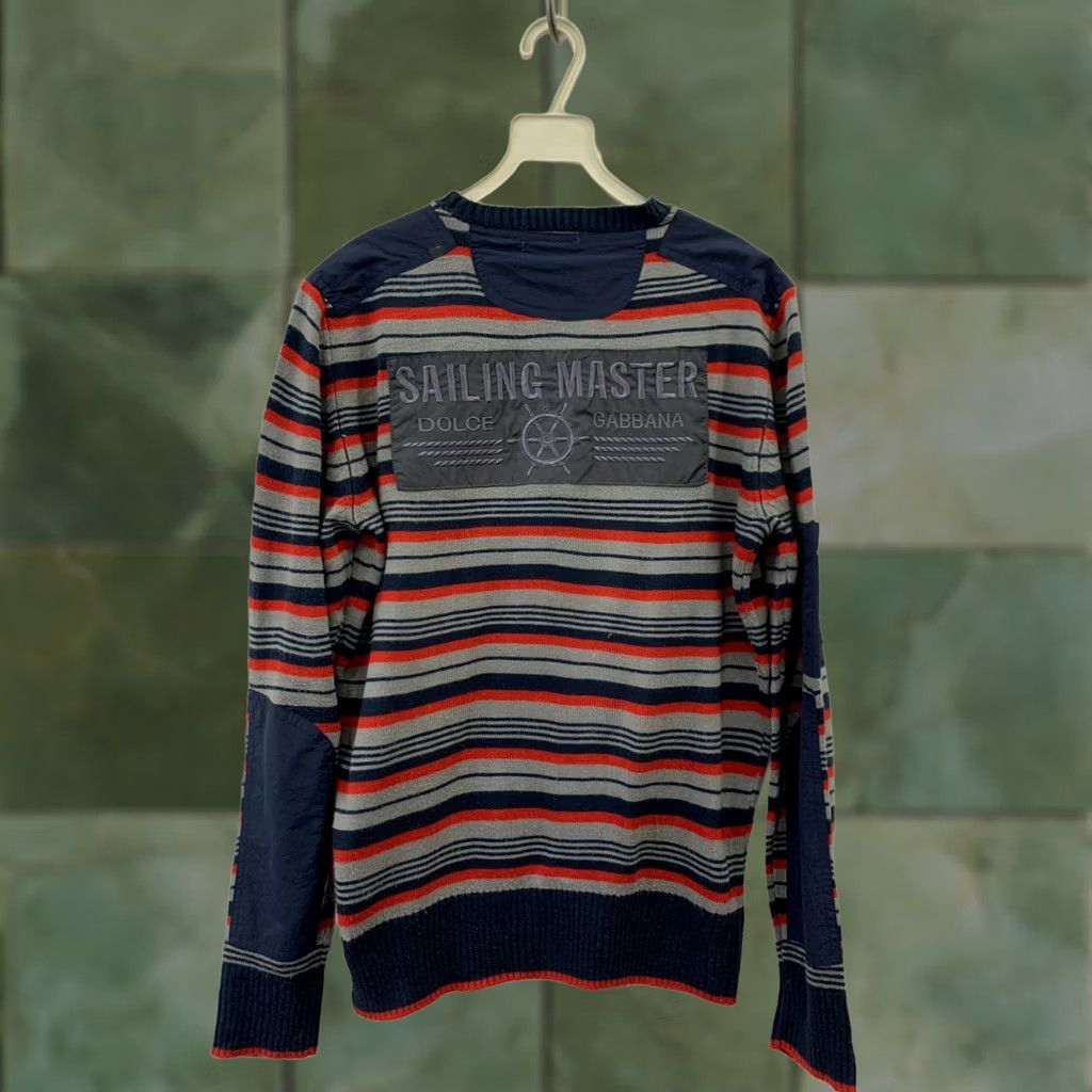 Dolce & Gabbana Dolce & Gabbana Sailing Master Sweater Mens M Striped Cotton Italy Nautical #144 Size US M / EU 48-50 / 2 - 1 Thumbnail