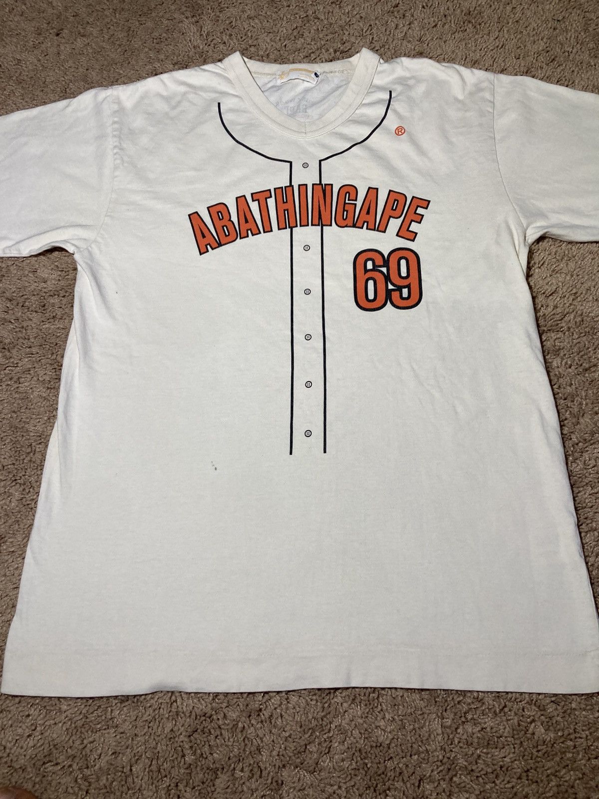 Bape 1999 Bape 69 Baseball Tee Trompe L'oeil Varsity 90s Nigo OG Size US L / EU 52-54 / 3 - 2 Thumbnail