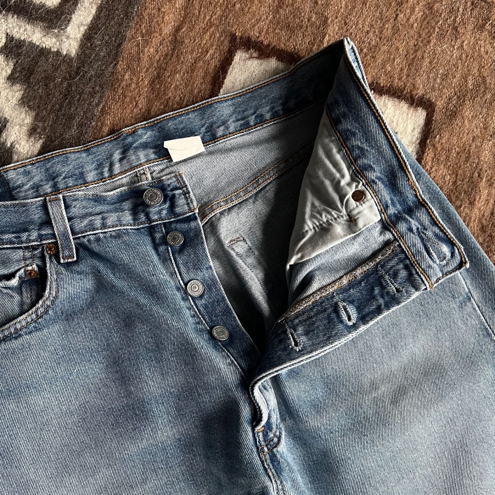 Levi's Levi's 501 Vintage Light Blue Denim Jeans 9830AC Size US 33 - 6 Thumbnail