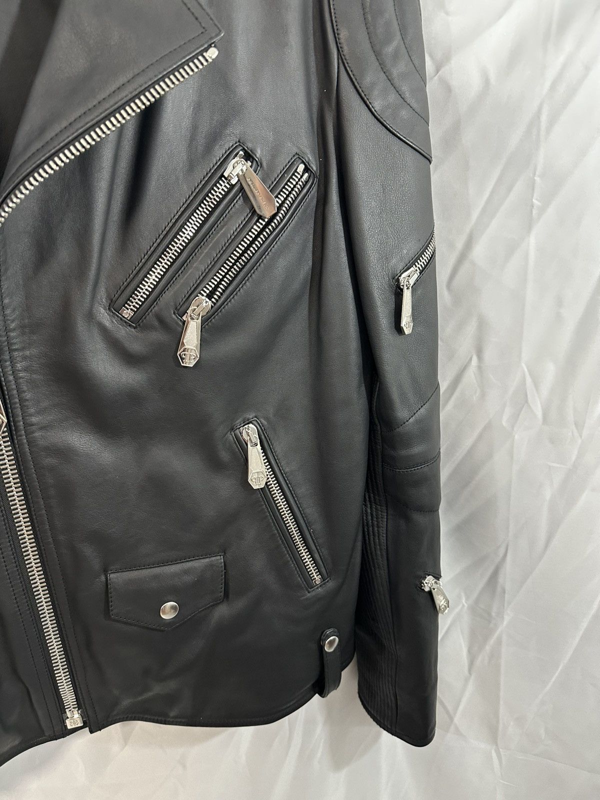 Philipp Plein PHILIPP PLEIN LEATHER SKULL JACKET Size US L / EU 52-54 / 3 - 5 Thumbnail