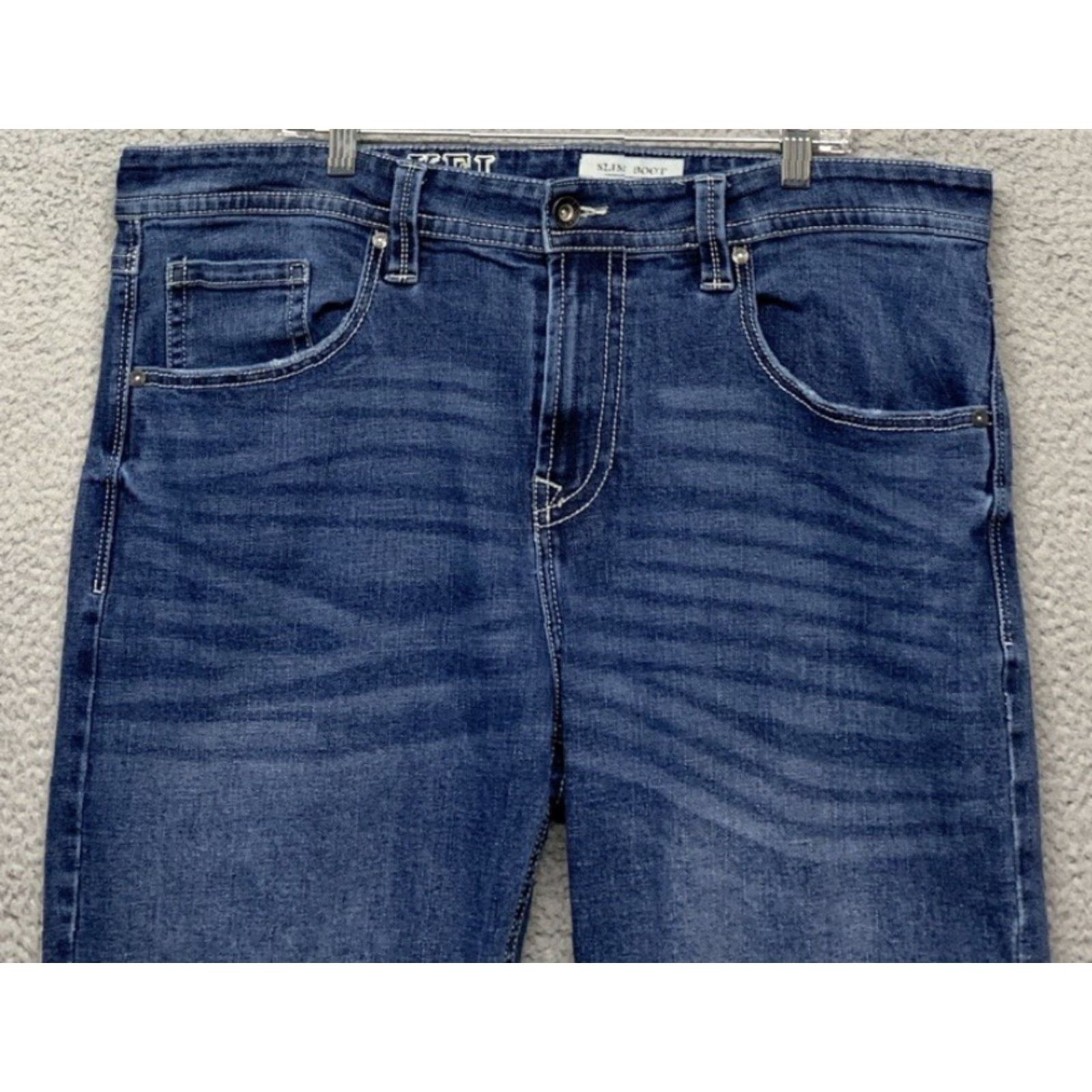 Vintage Axel Jeans Slim Bootcut 40x30 Blue Denim 99%cotton,1%spandex Regular Size Mens Size US 40 / EU 56 - 2 Thumbnail