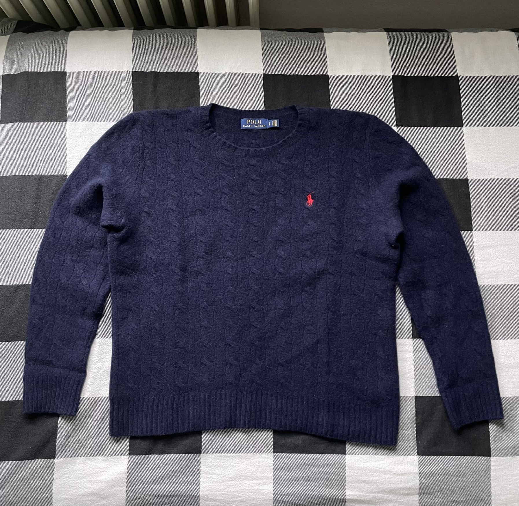 Polo Ralph Lauren Polo Ralph Lauren Cable Knit Wool Sweater Size US M / EU 48-50 / 2 - 1 Thumbnail