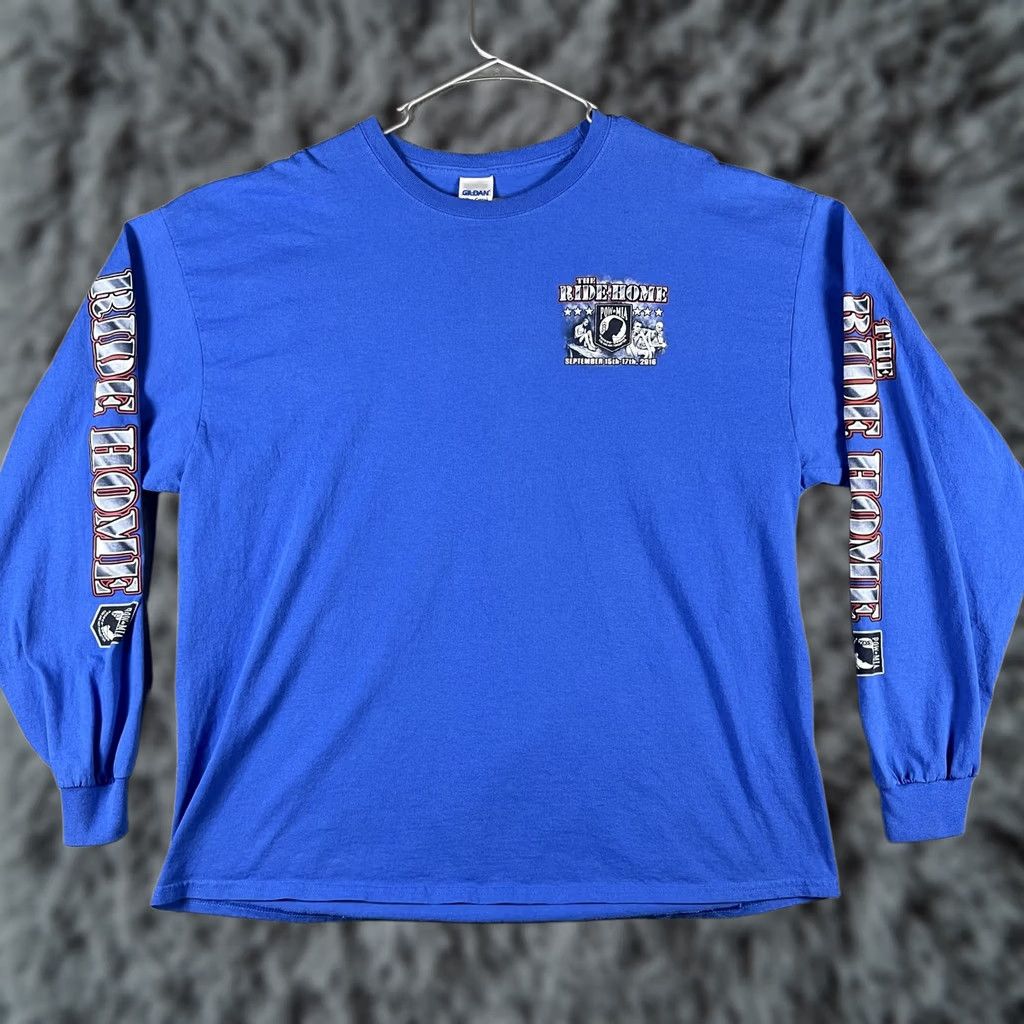 Gildan The Ride Home Shirt Mens 2XL Blue Long Sleeve POW MIA USS Pueblo Veteran 2016 Size US XXL / EU 58 / 5 - 1 Thumbnail
