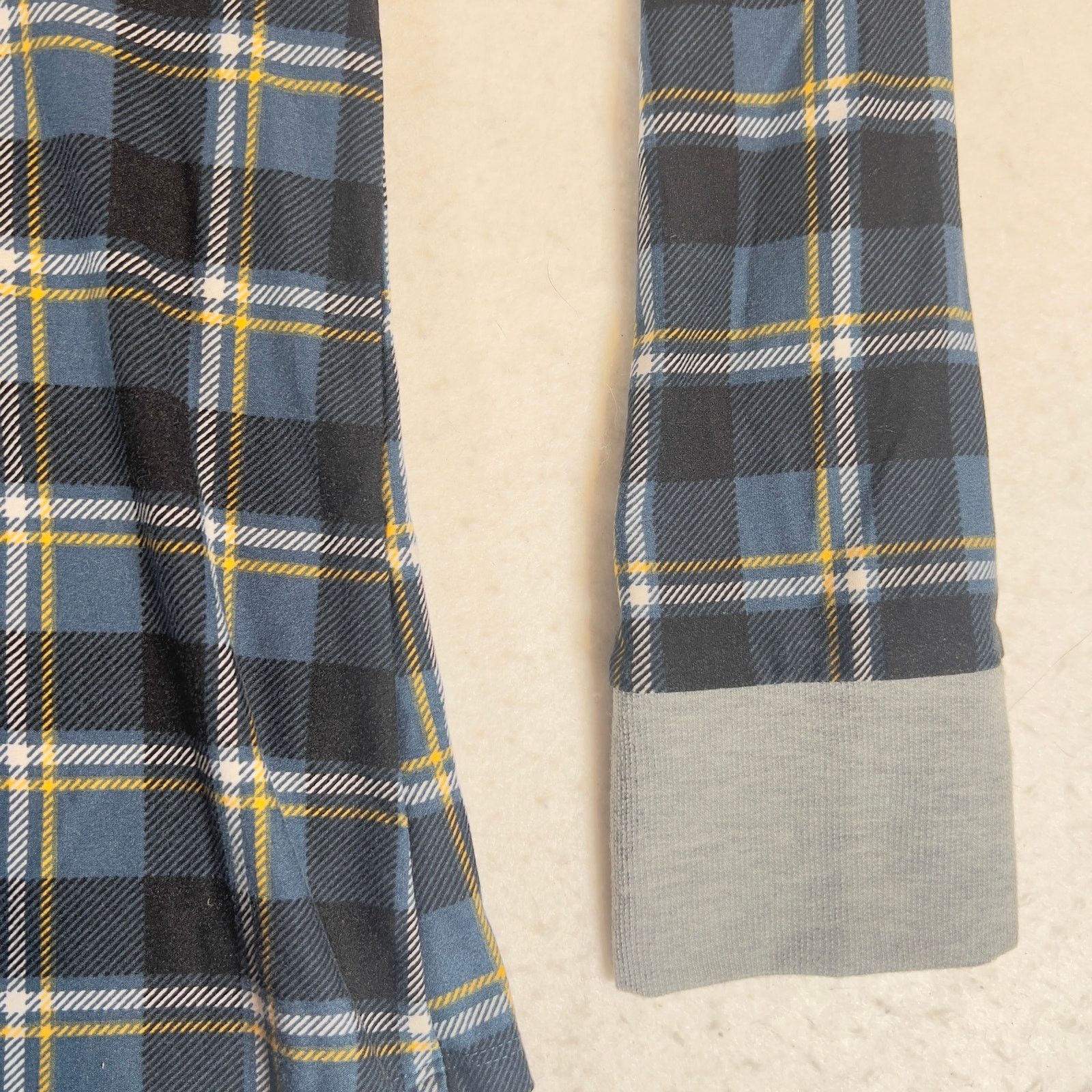 Other Discreet Button Flannel Shirt Hoodie Woman S Blue Drawstring Size S / US 4 / IT 40 - 4 Thumbnail