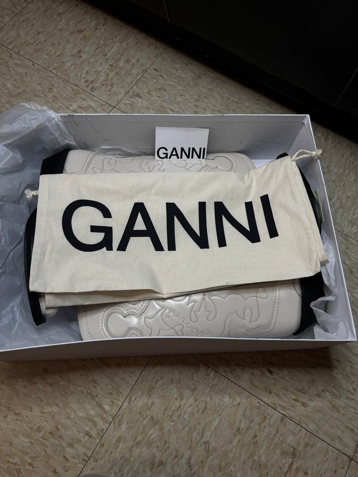 Ganni Ganni Mid Shaft Embroidered Western Boots Size US 8.5 / IT 38.5 - 6 Thumbnail