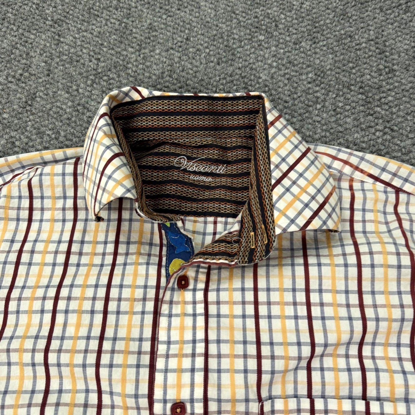 Vintage VINTAGE Visconti Uomo Shirt Mens Large Flip Cuff Plaid Long Sleeve Button Front Casual Size US L / EU 52-54 / 3 - 2 Thumbnail