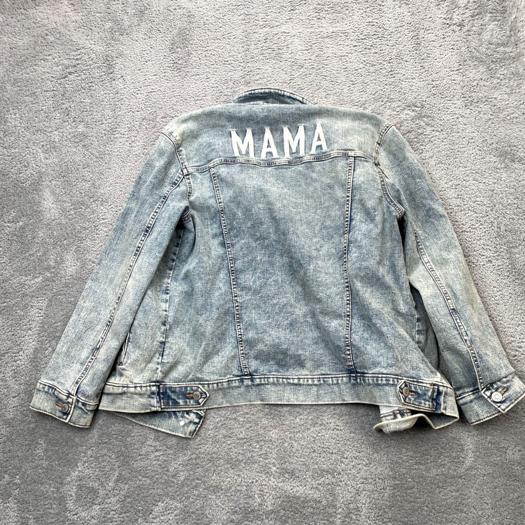 Denime Mama Jacket Womens Medium Blue Sonoma Denim Trucker Coat Embroidered Mom Size M / US 6-8 / IT 42-44 - 2 Thumbnail