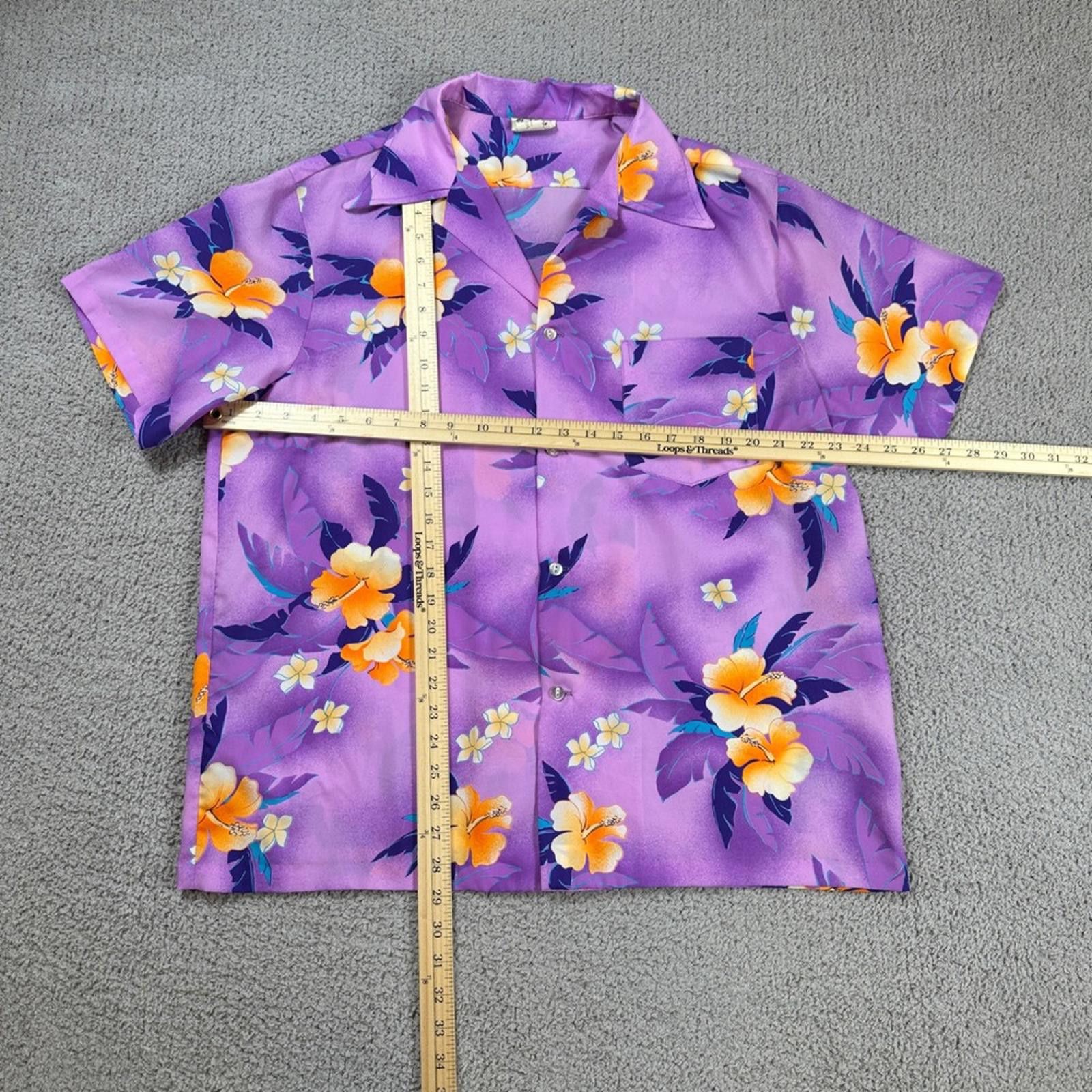 Other Vintage Black Point Hawaii Purple Floral Aloha Shirt Mens XL Size US XL / EU 56 / 4 - 2 Thumbnail