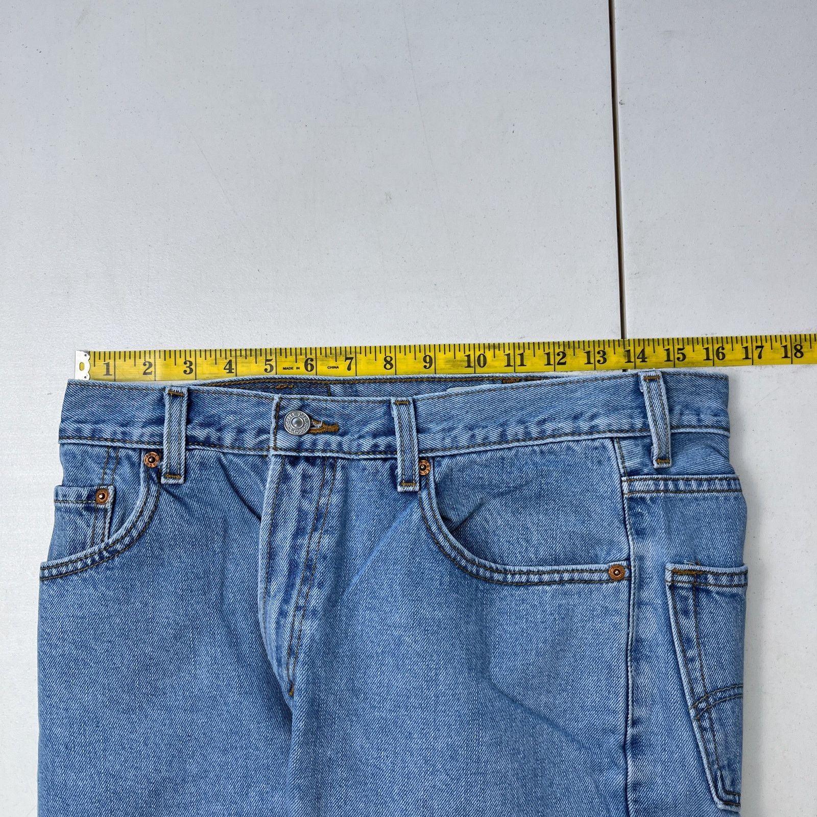 Levi's Y2K Levis 505 32x31 Regular Straight Jeans Mens Vtg Denim Size US 32 / EU 48 - 3 Thumbnail