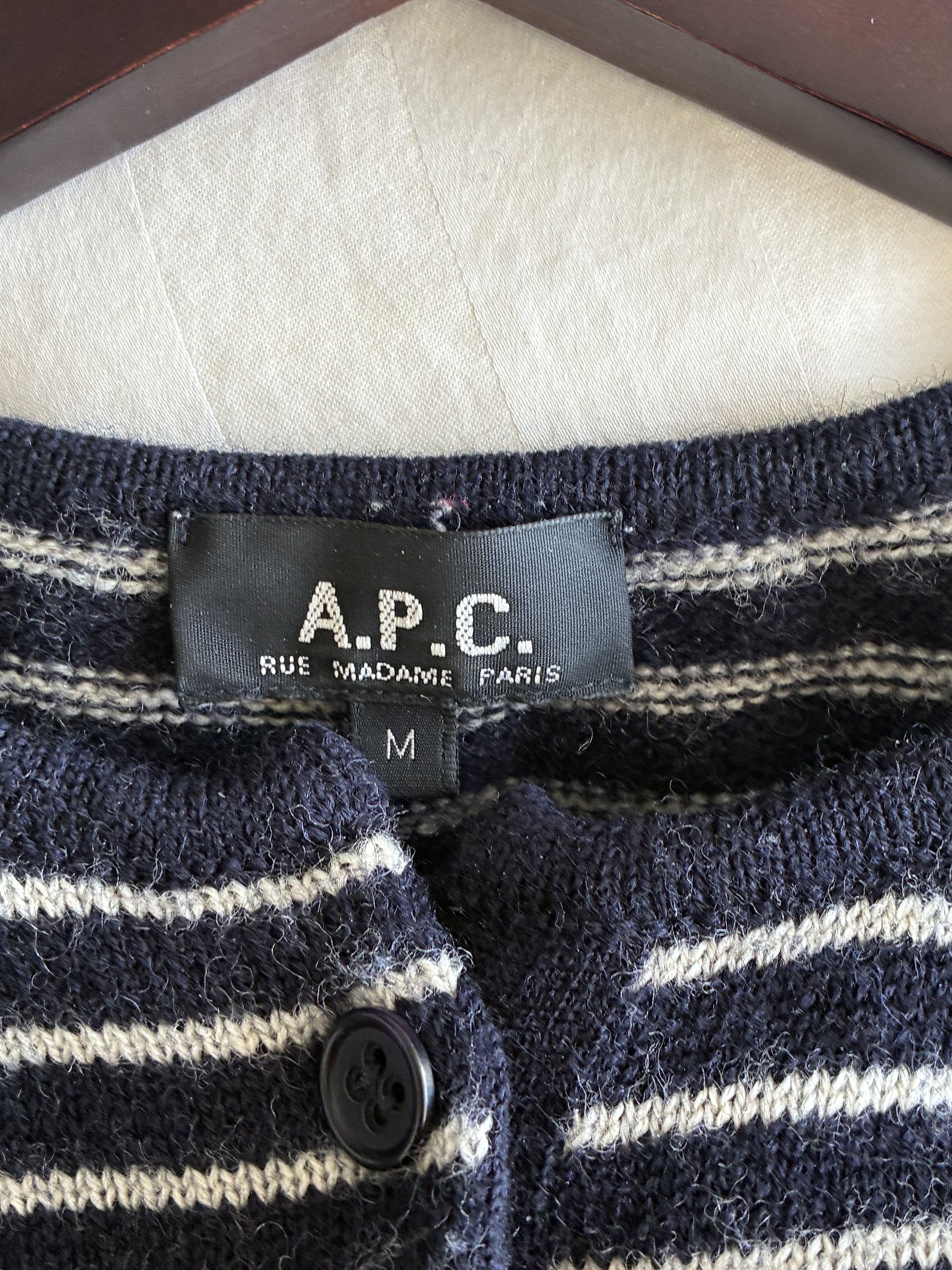 A.P.C. Vintage A.P.C. Wool Striped Henley Size US M / EU 48-50 / 2 - 6 Thumbnail