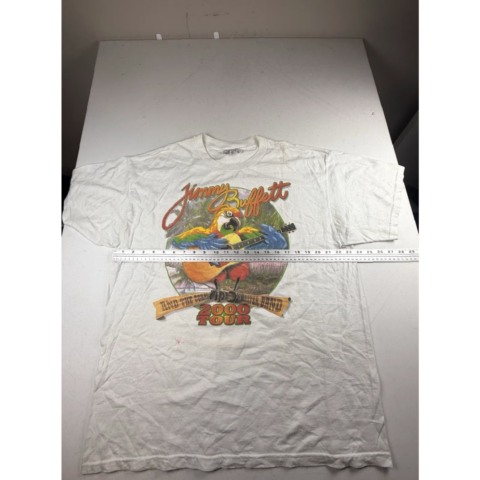 Delta VINTAGE Jimmy Buffett Tour T Shirt Delta XL Double Sided White 2000-2009 Men T-Shirt Size US XL / EU 56 / 4 - 4 Thumbnail
