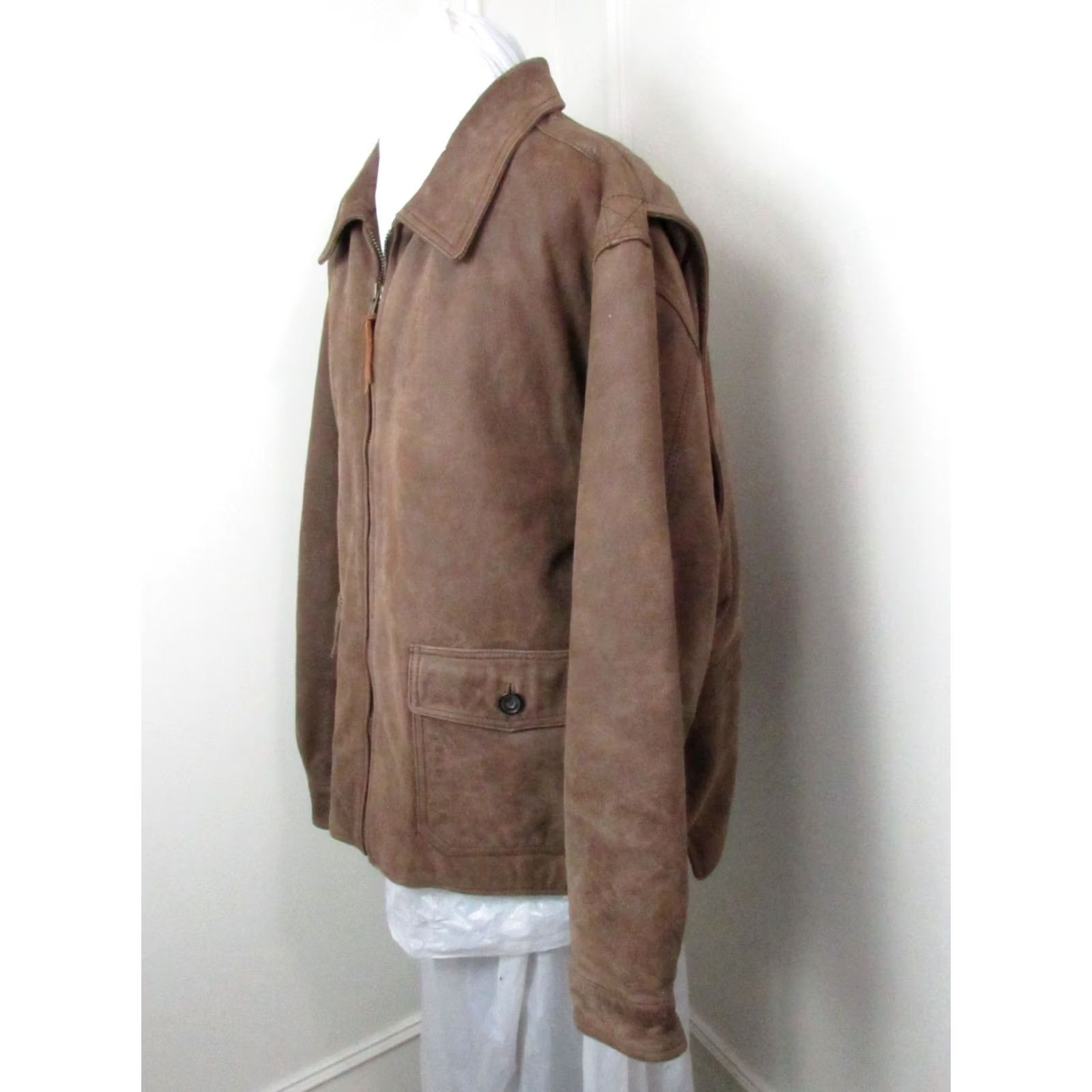 Tommy Hilfiger VINTAGE Tommy Hilfiger Jacket Leather Brown Mens Size XXLarge 90s Classic Outdoor Workwear Hunting Moto Size US XXL / EU 58 / 5 - 2 Thumbnail