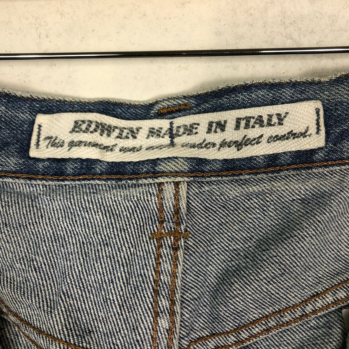 Edwin 🔥VINTAGE DENIM JEANS BIKER EDWIN MADE IN ITALY Size US 34 / EU 50 - 19 Thumbnail