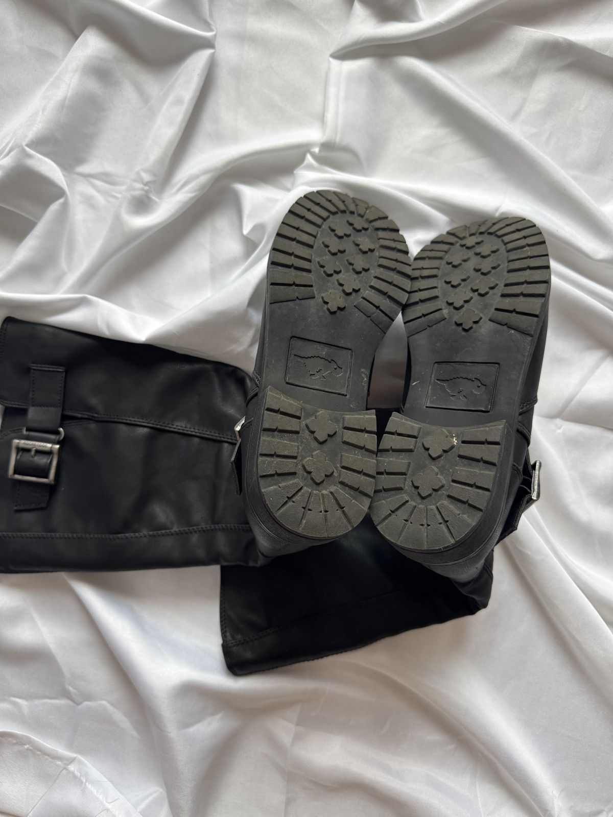 Hysteric Glamour Avant Garde Vintage Strap Details Faux Leather Boots Size US 8 / IT 38 - 8 Thumbnail