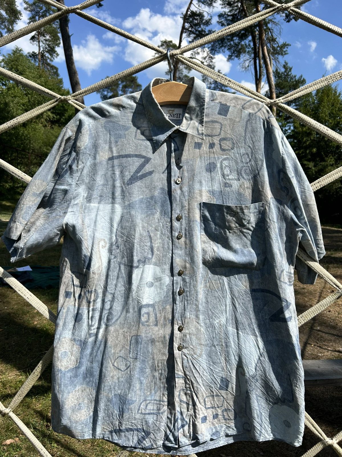 Other Vintage Festival Short Sleeve Shirt Abstract Pattern Design Size US L / EU 52-54 / 3 - 3 Thumbnail