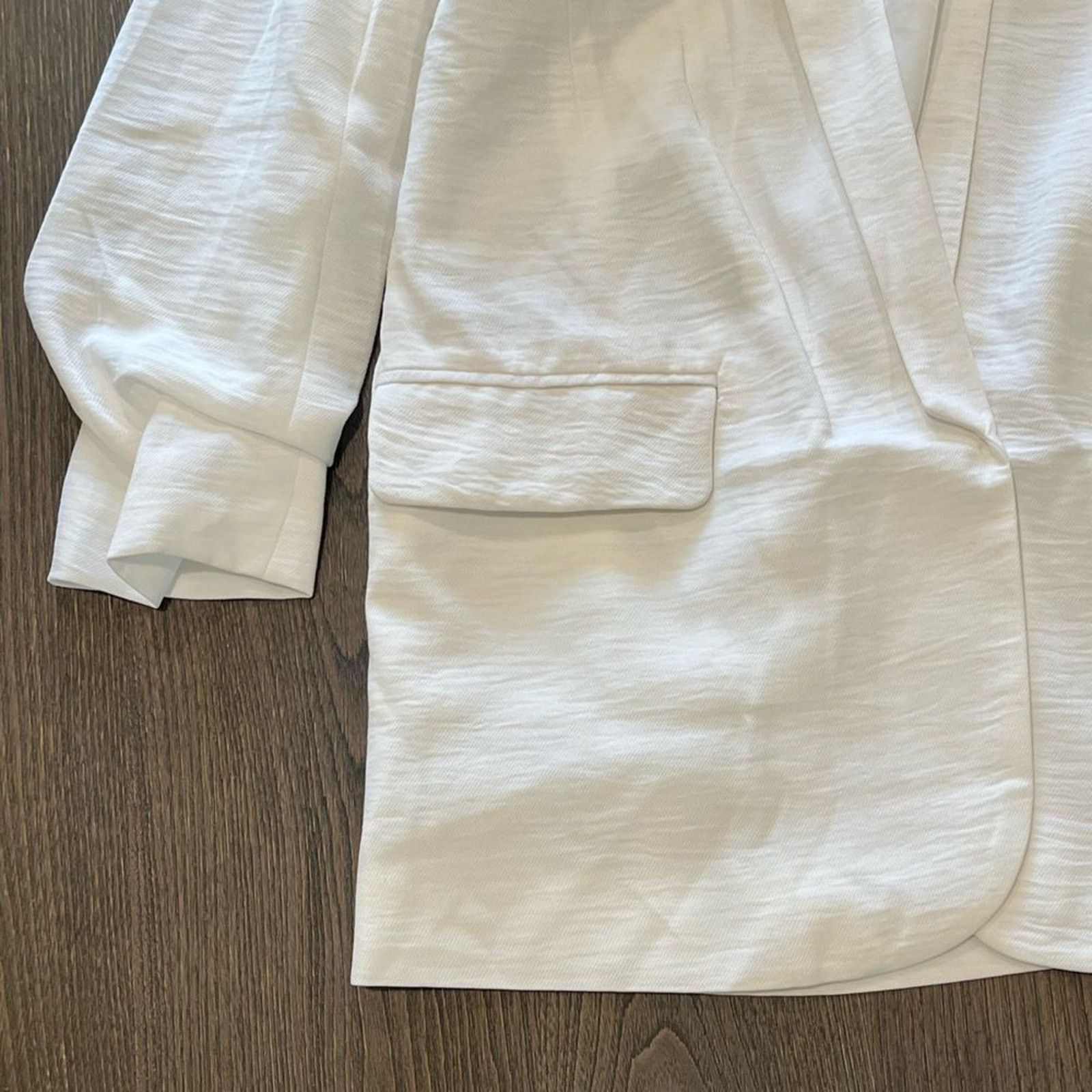 Guess Guess Womens White Long Line Blazer Jacket Size S Size S / US 4 / IT 40 - 3 Thumbnail