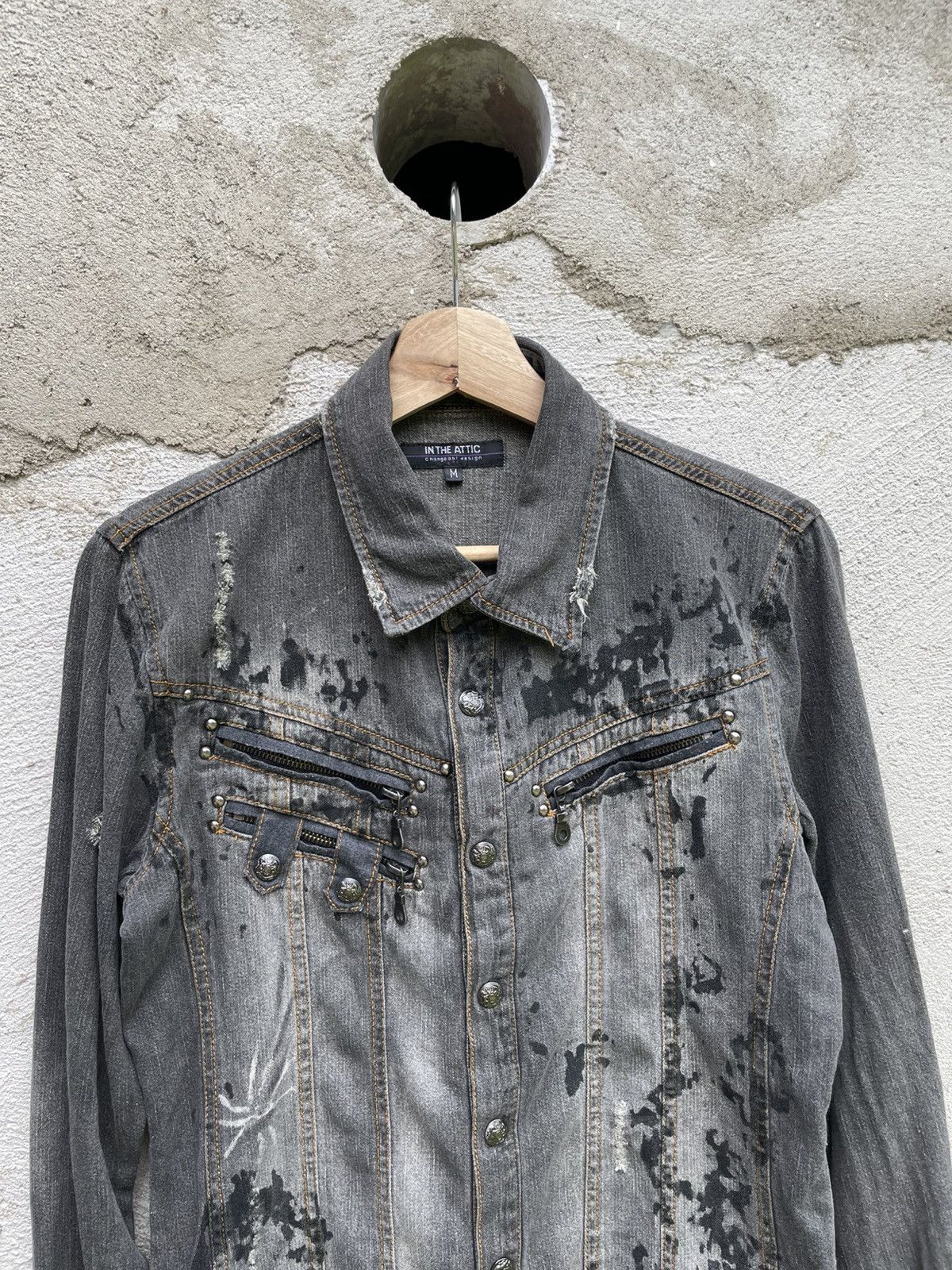 In The Attic In The Attic Changeabl Design Denim Jacket Distressed Size US M / EU 48-50 / 2 - 5 Thumbnail