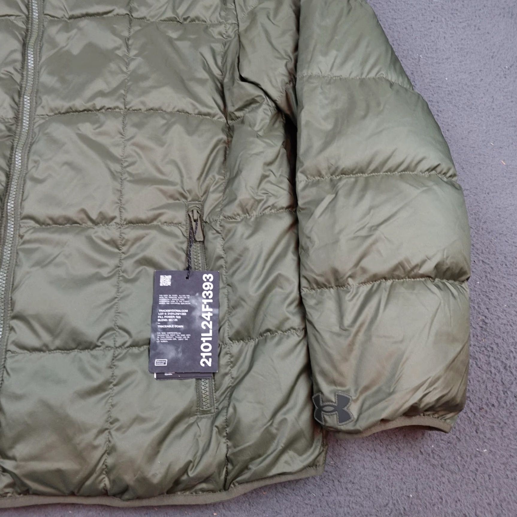 Under Armour Under Armour Echo Down Jacket Mens Large Green Puffer Quilted Lightweight Size US L / EU 52-54 / 3 - 2 Thumbnail