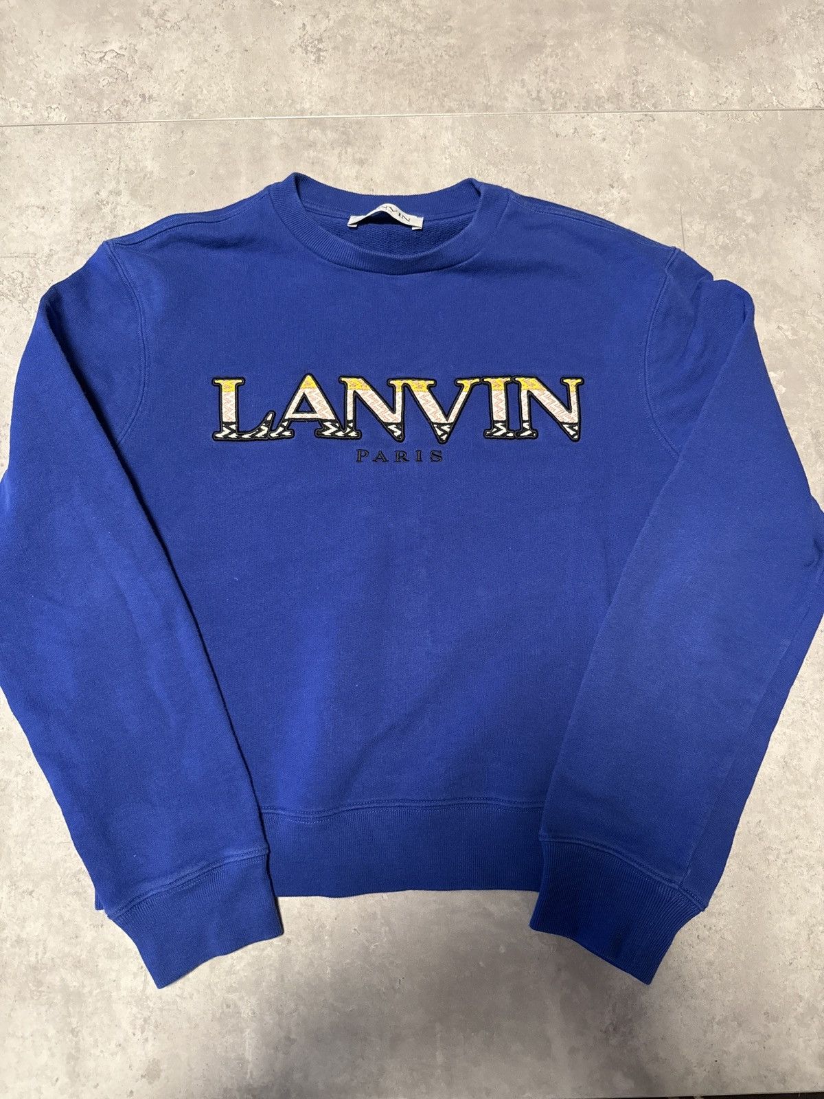 Lanvin Lanvin washed logo sweater Size US S / EU 44-46 / 1 - 1 Thumbnail