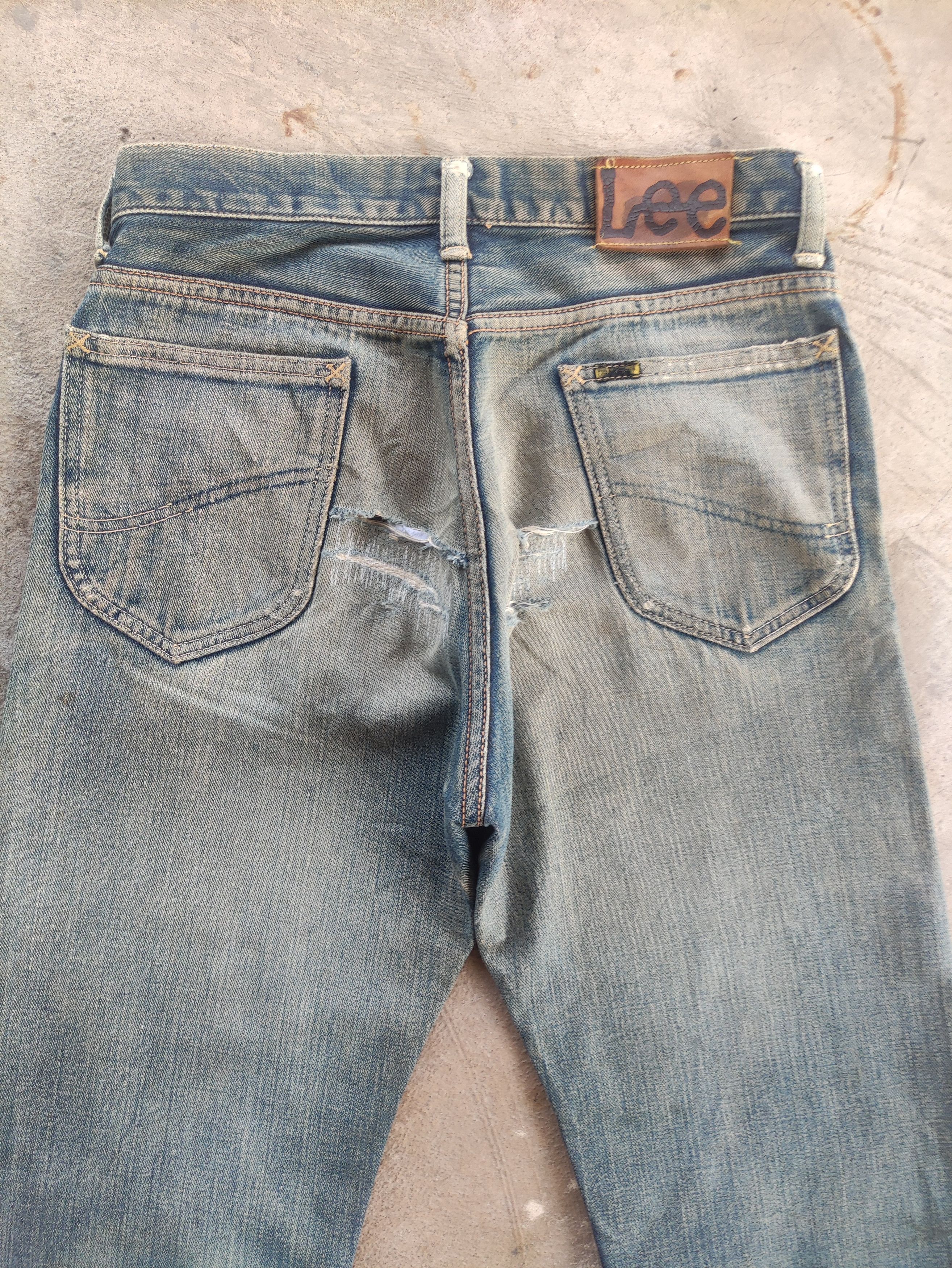 Lee Vintage Lee Button Jean Distressed Faded Denim Pants Size US 30 / EU 46 - 10 Thumbnail