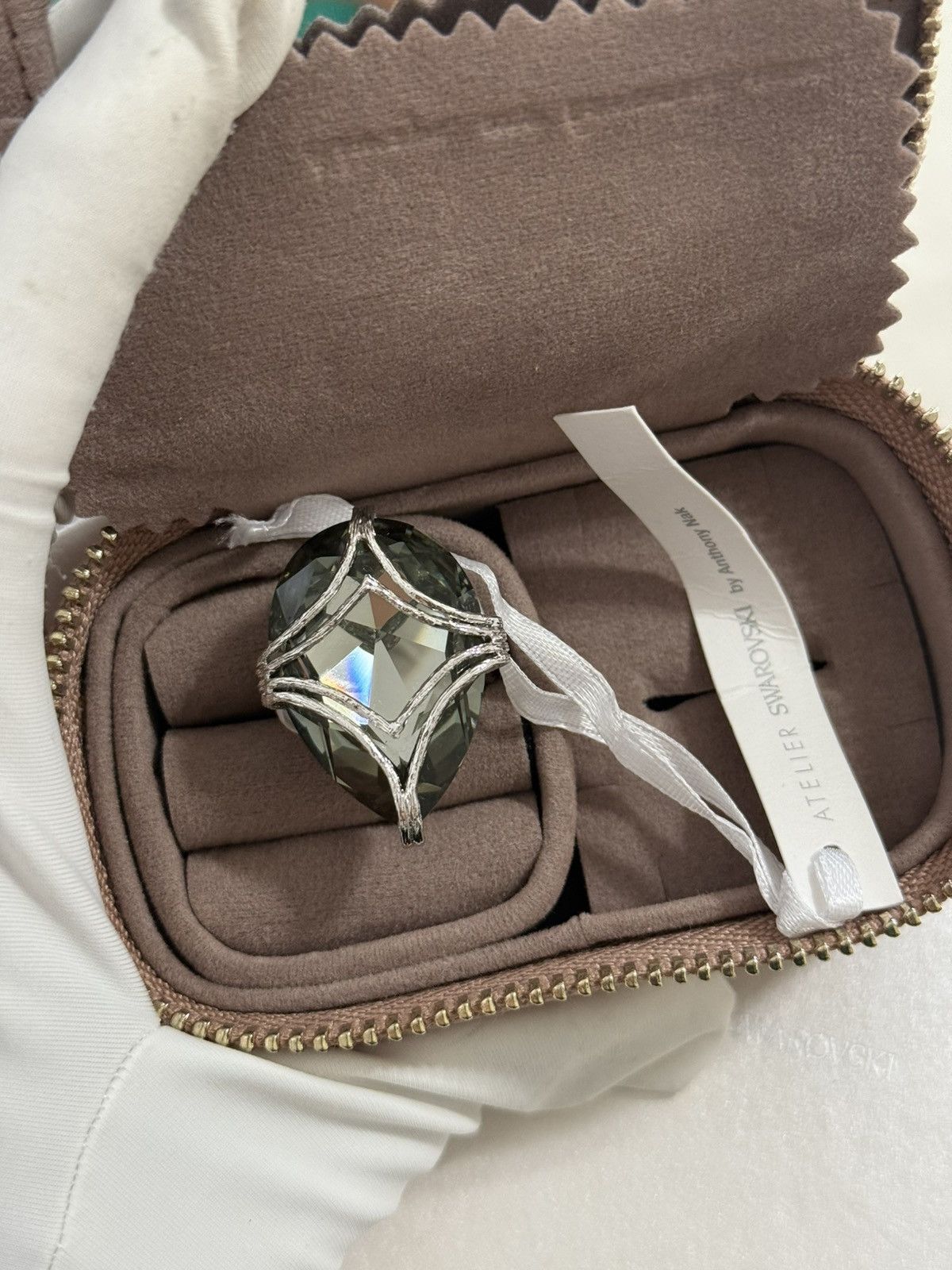 Swarovski Atelier Swarovski x Anthony Nak Smoky color crystal ring/52 Size ONE SIZE - 2 Thumbnail