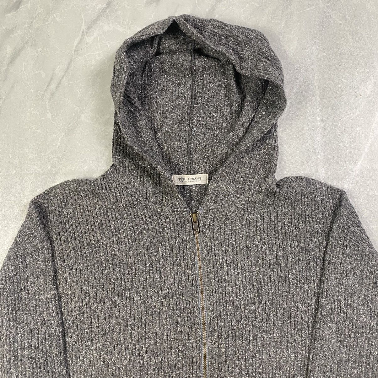 Tete Homme Vintage Katoh Kazutaka Wool Knitwear Zip Up Sweaters Size M / US 6-8 / IT 42-44 - 3 Thumbnail