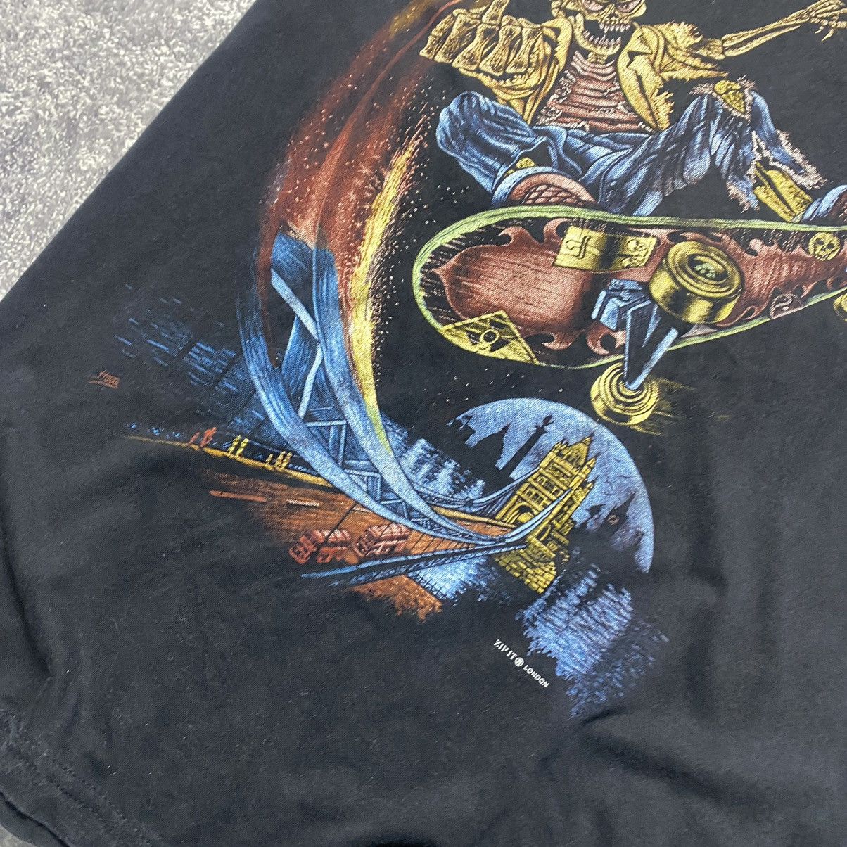 Band Tees Vintage Zip It London 90’s Skateboard Skeleton y2k tee Size US XL / EU 56 / 4 - 4 Thumbnail