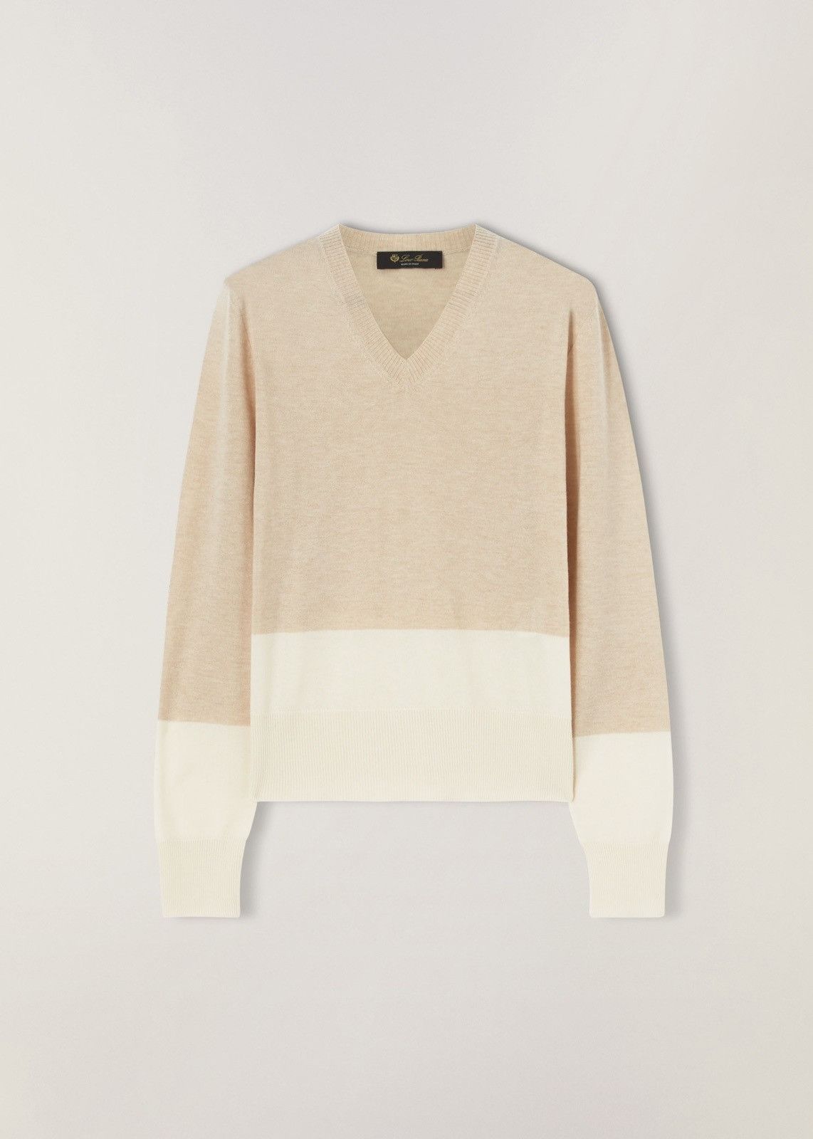 image of Loro Piana O1Loc1C0124 V-Neck Sweater In Peach, Women's (Size XL)