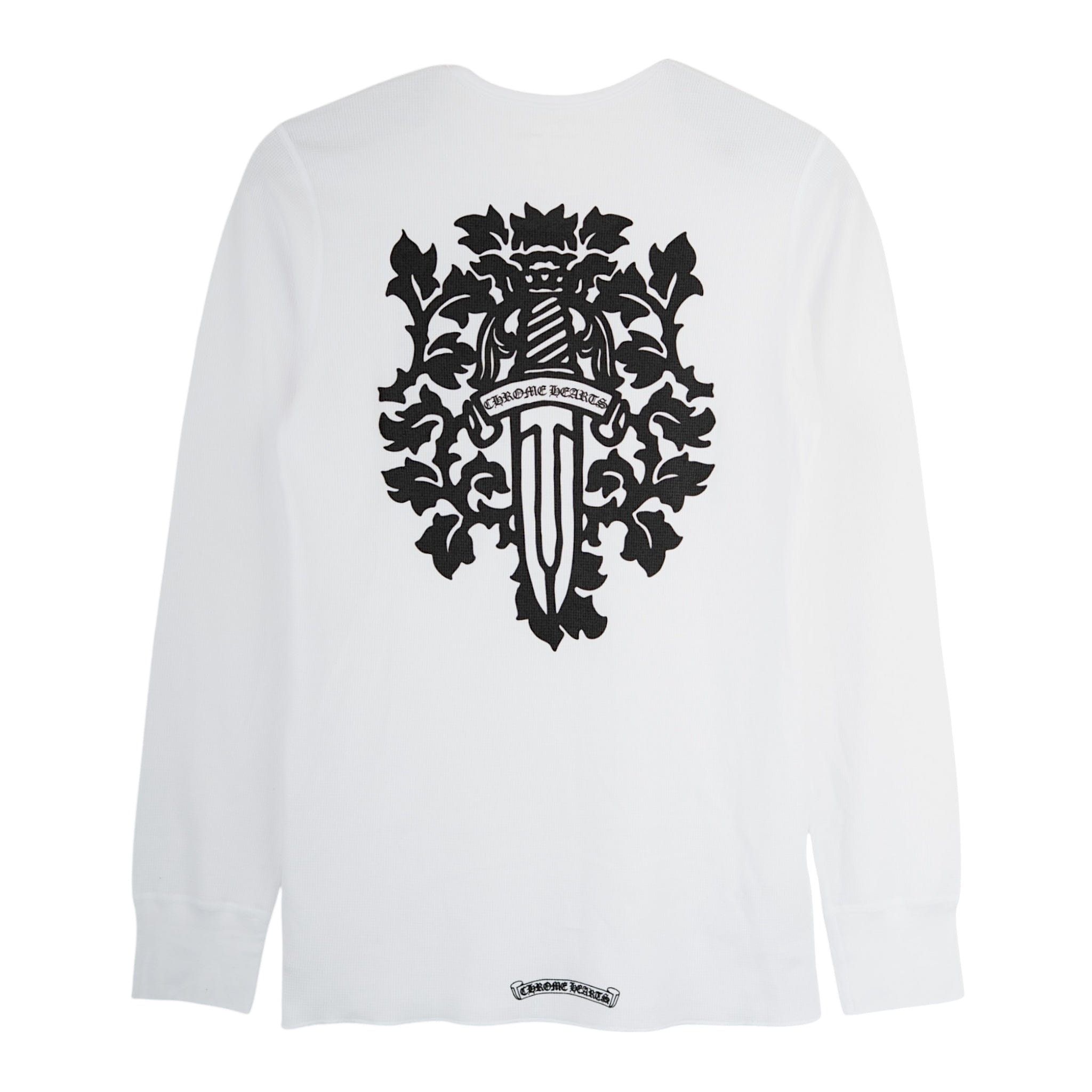 Chrome Hearts Vine Dagger Thermal Long Sleeve Tee Shirt White Size US XL / EU 56 / 4 - 1 Thumbnail