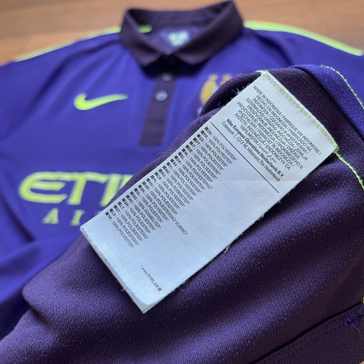 Nike × Vintage MANCHESTER CITY NIKE 2014/2015 SOCCER 3RD JERSEY #16 AGUERO Size US S / EU 44-46 / 1 - 13 Thumbnail