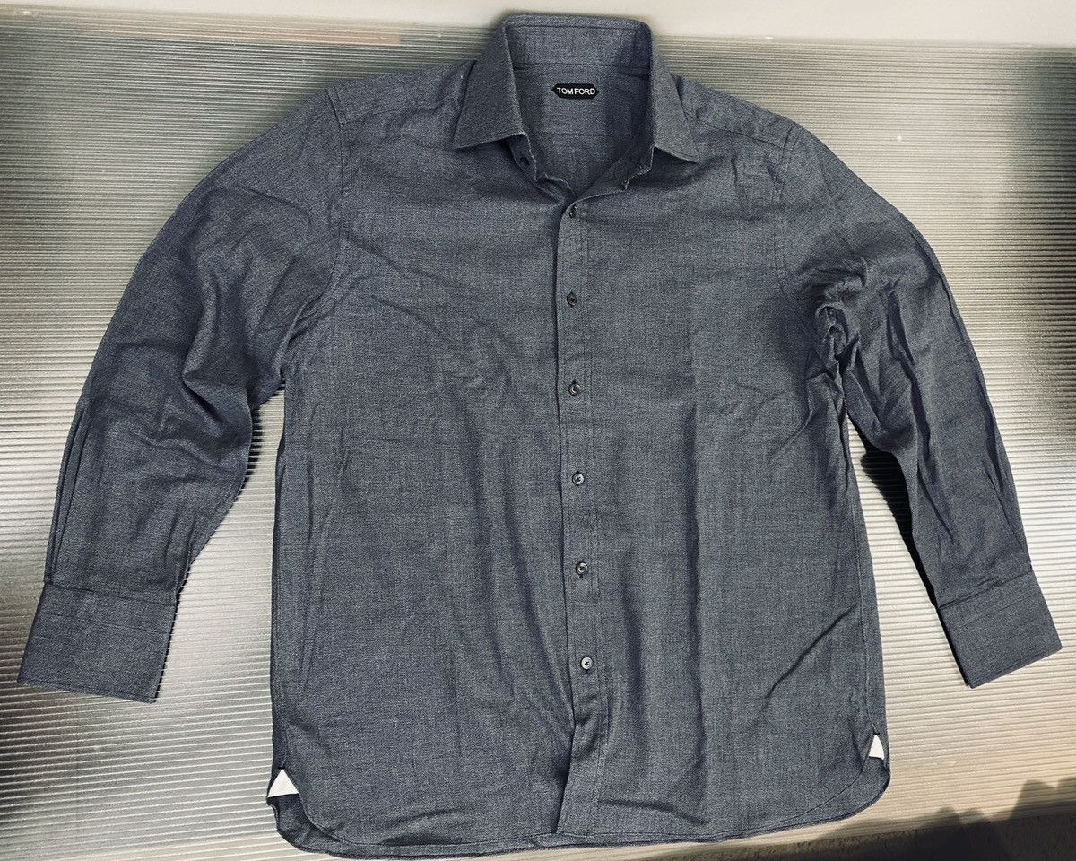 Tom Ford Tom Ford denim blue shirt 18 46e NWOT Size US XXL / EU 58 / 5 - 1 Thumbnail