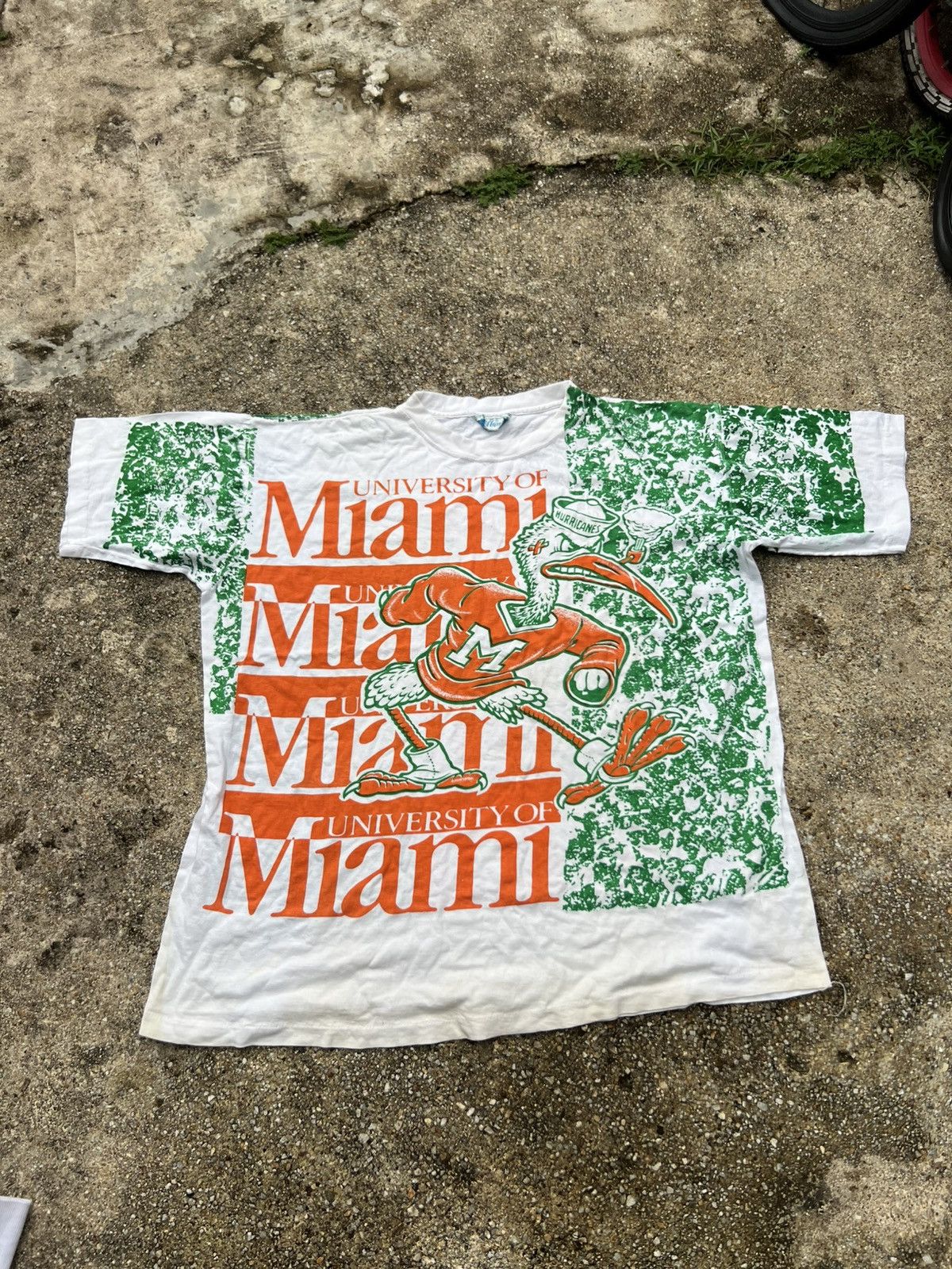 Designer × Vintage Vintage Overprint University Of Miami Shirt Size US XXL / EU 58 / 5 - 1 Thumbnail