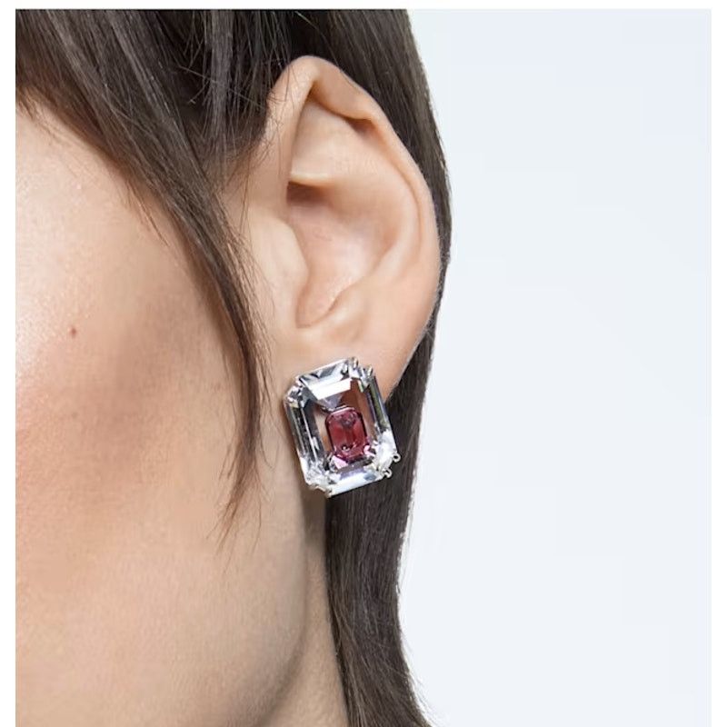 Swarovski Swarovski Chroma stud earrings Octagon cut, Pink Size ONE SIZE - 5 Thumbnail